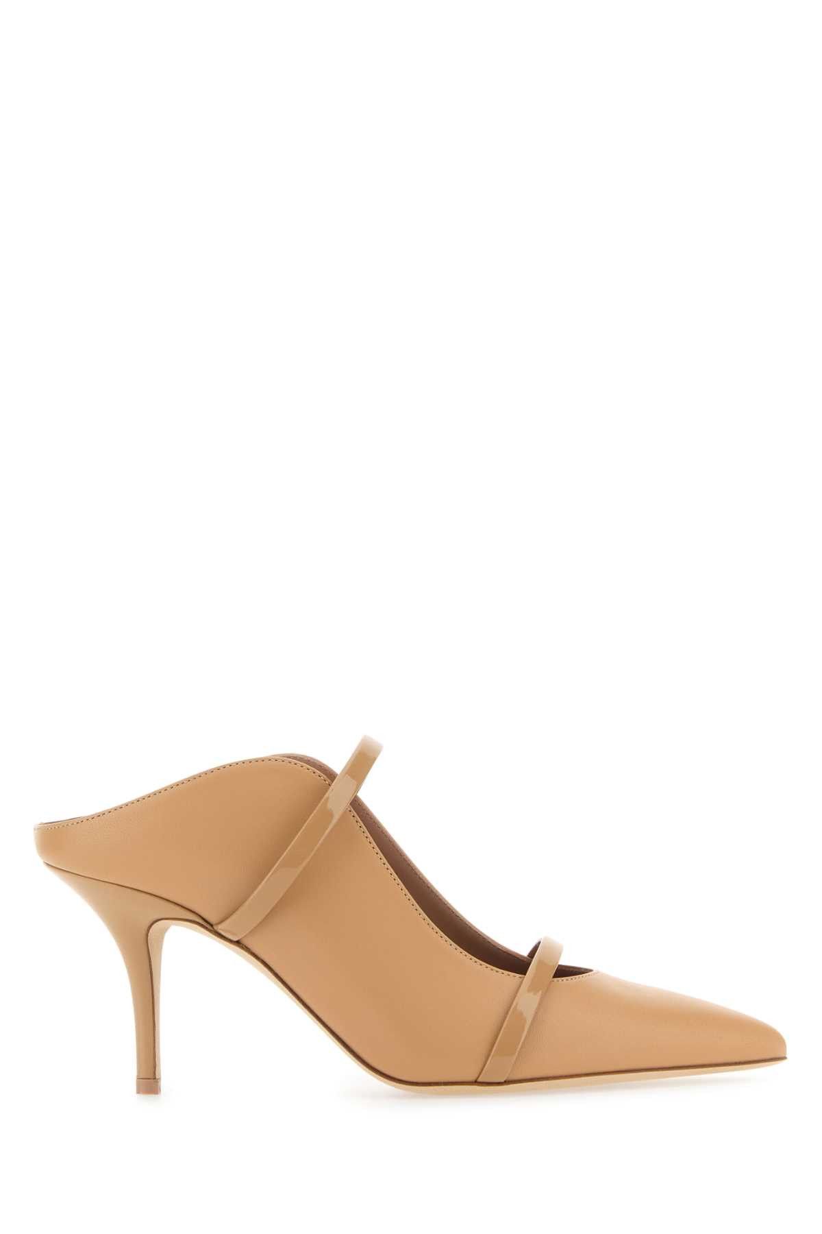 image of Malone Souliers Beige Leather Maureen 70 Pumps Shoes in Beige O Tan, Women's (Size 9)