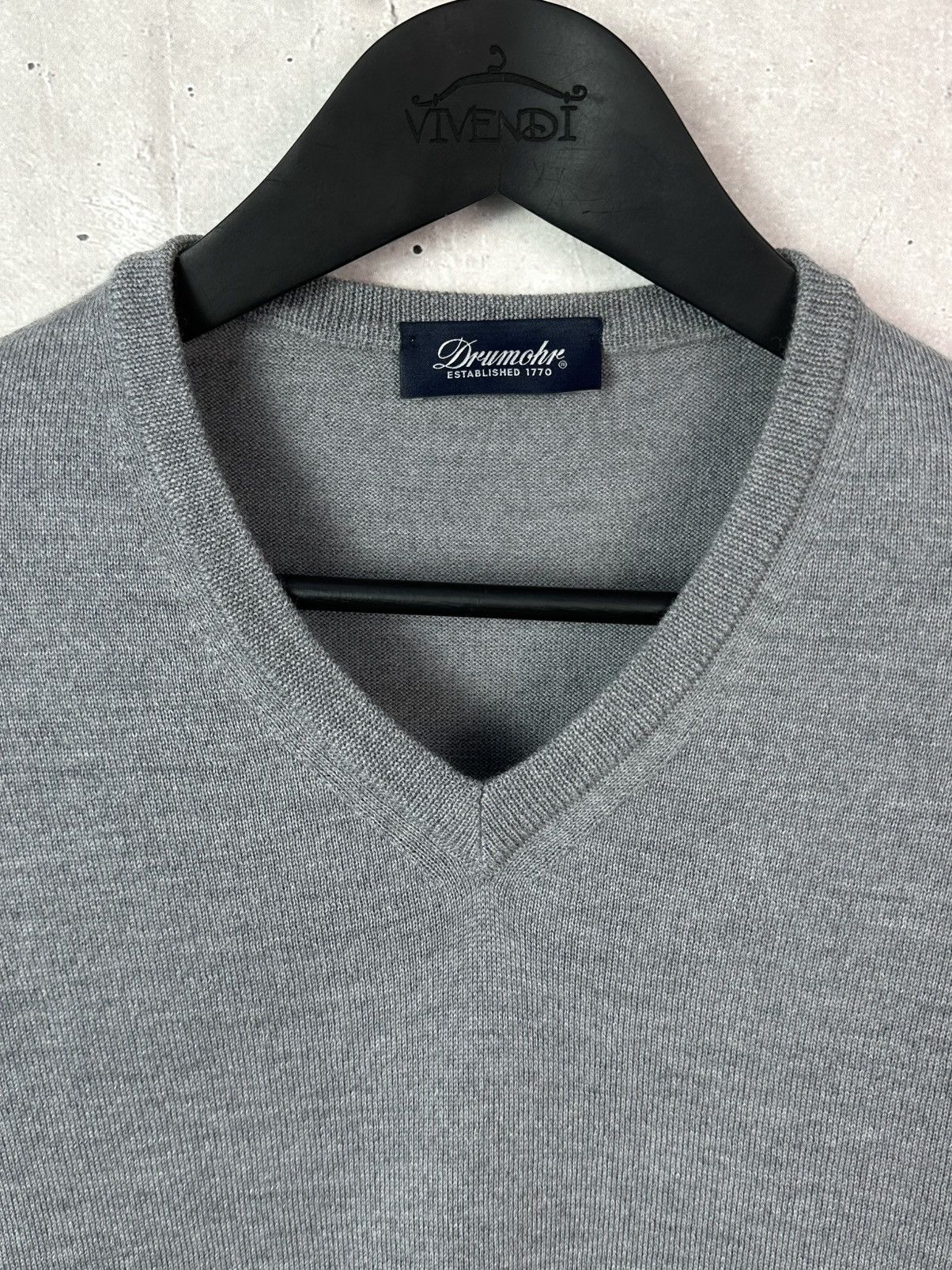 Drumohr Drumohr Made in Italy Wool Knit Long Sleeve V-neck Sweater Size US M / EU 48-50 / 2 - 3 Thumbnail