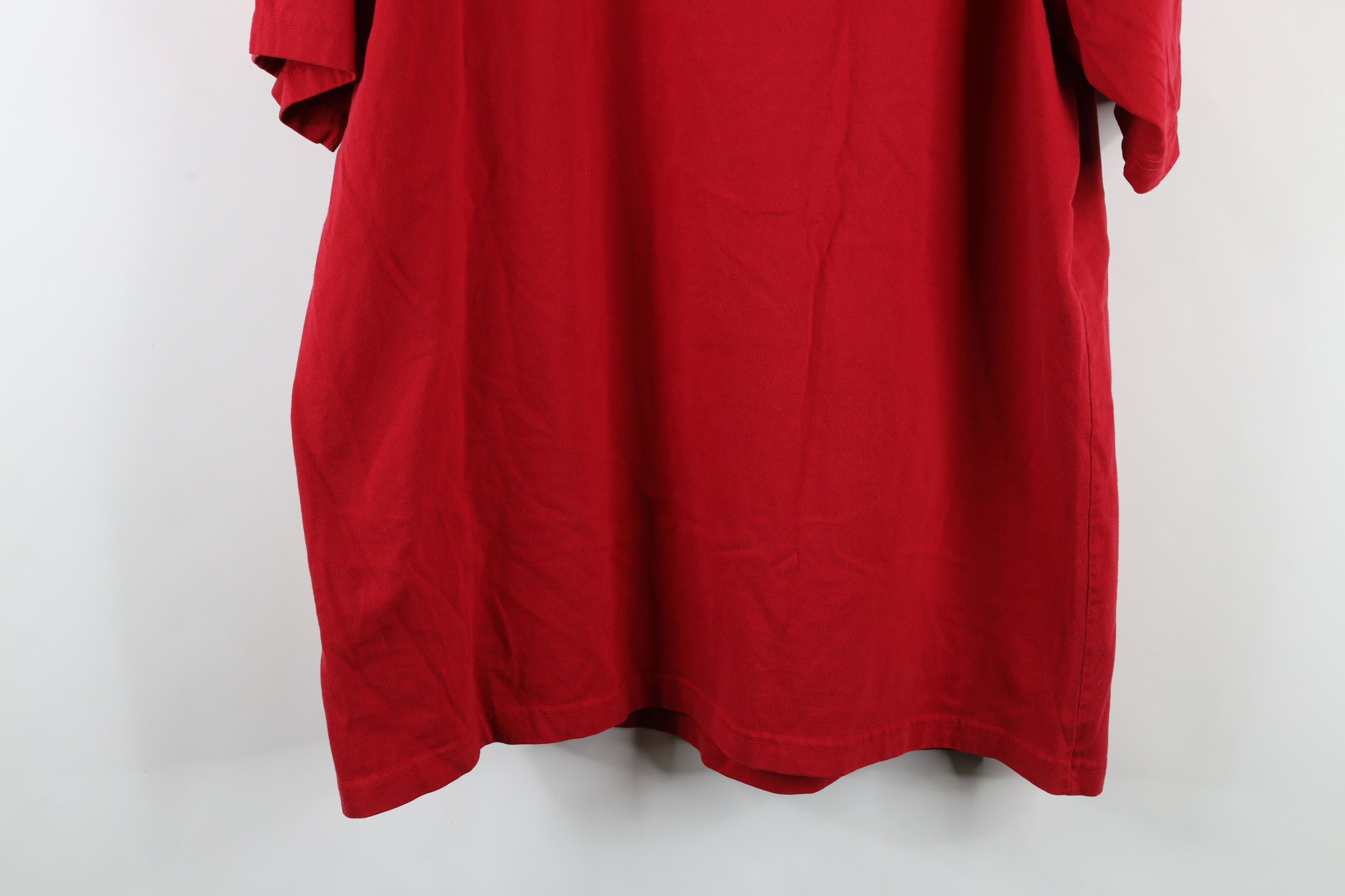 Lands' End × Vintage Vintage 90s Lands End Blank Heavyweight Cotton T-Shirt Red Size US L / EU 52-54 / 3 - 10 Thumbnail