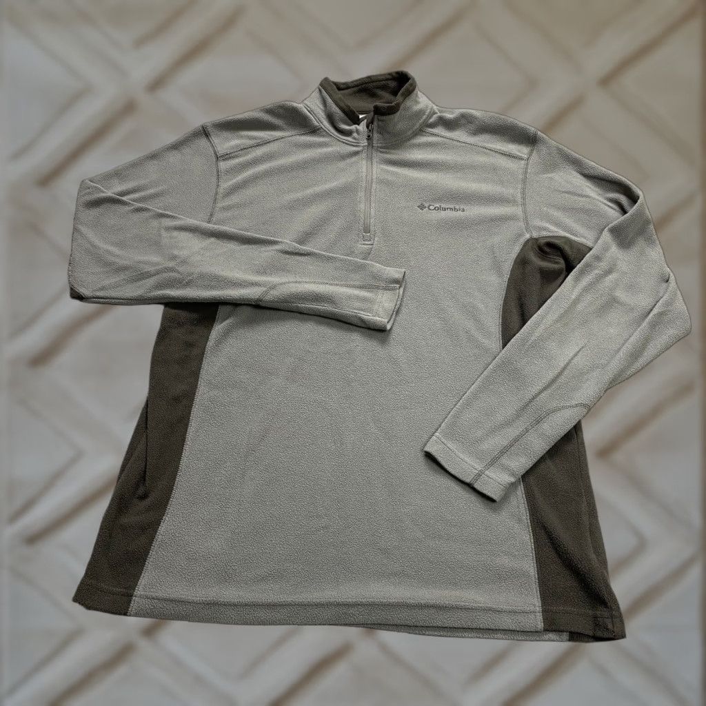 Vintage Columbia Sweatshirt Mens Large Gray High Neck 1/4 Zip Fleece Pullover Outdoor Hoodie (Regular) Men Size US L / EU 52-54 / 3 - 1 Thumbnail