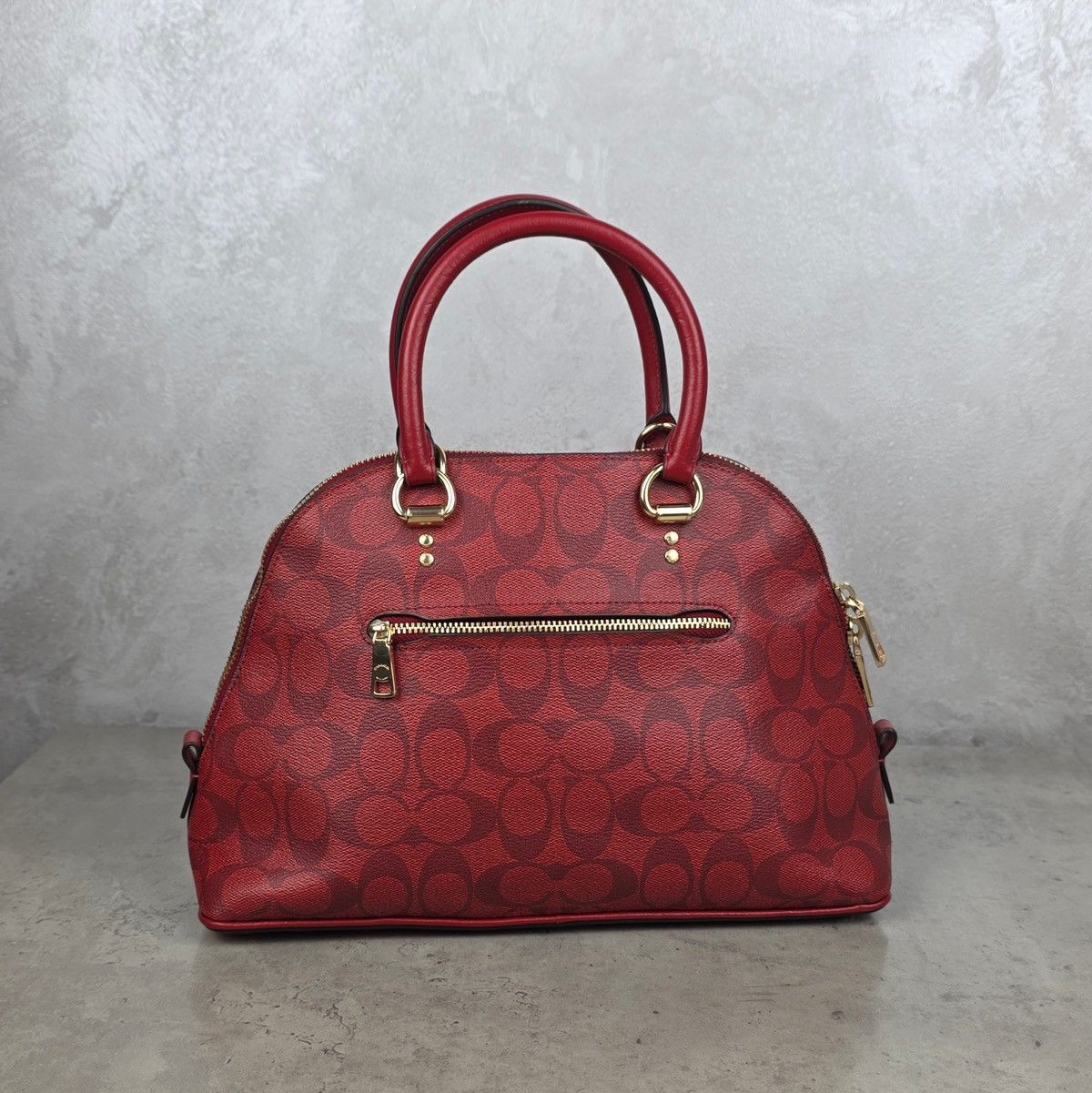 Coach Coach 2558 Katy Satchel In Signature Canvas Red Hand Bag Size ONE SIZE - 5 Thumbnail
