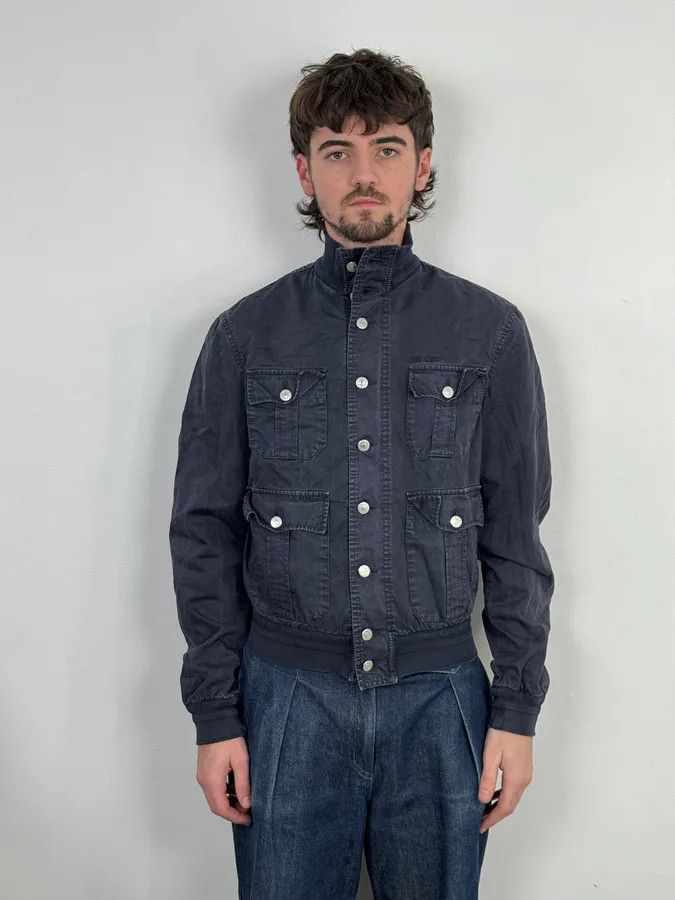 Dsquared2 2000s Dsquared2 Navy Buttoned Denim Jacket Size US S / EU 44-46 / 1 - 2 Thumbnail