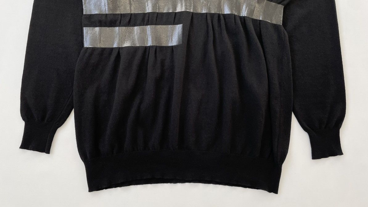Maison Margiela A/W 09 Black Wool ‘Tape’ Effect Sweater Size US L / EU 52-54 / 3 - 7 Thumbnail
