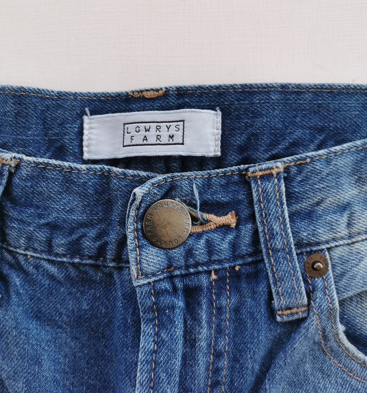 Japanese Brand Lowry Farm Japan Patchwork Ankle Denim Jeans Size 29" - 4 Thumbnail
