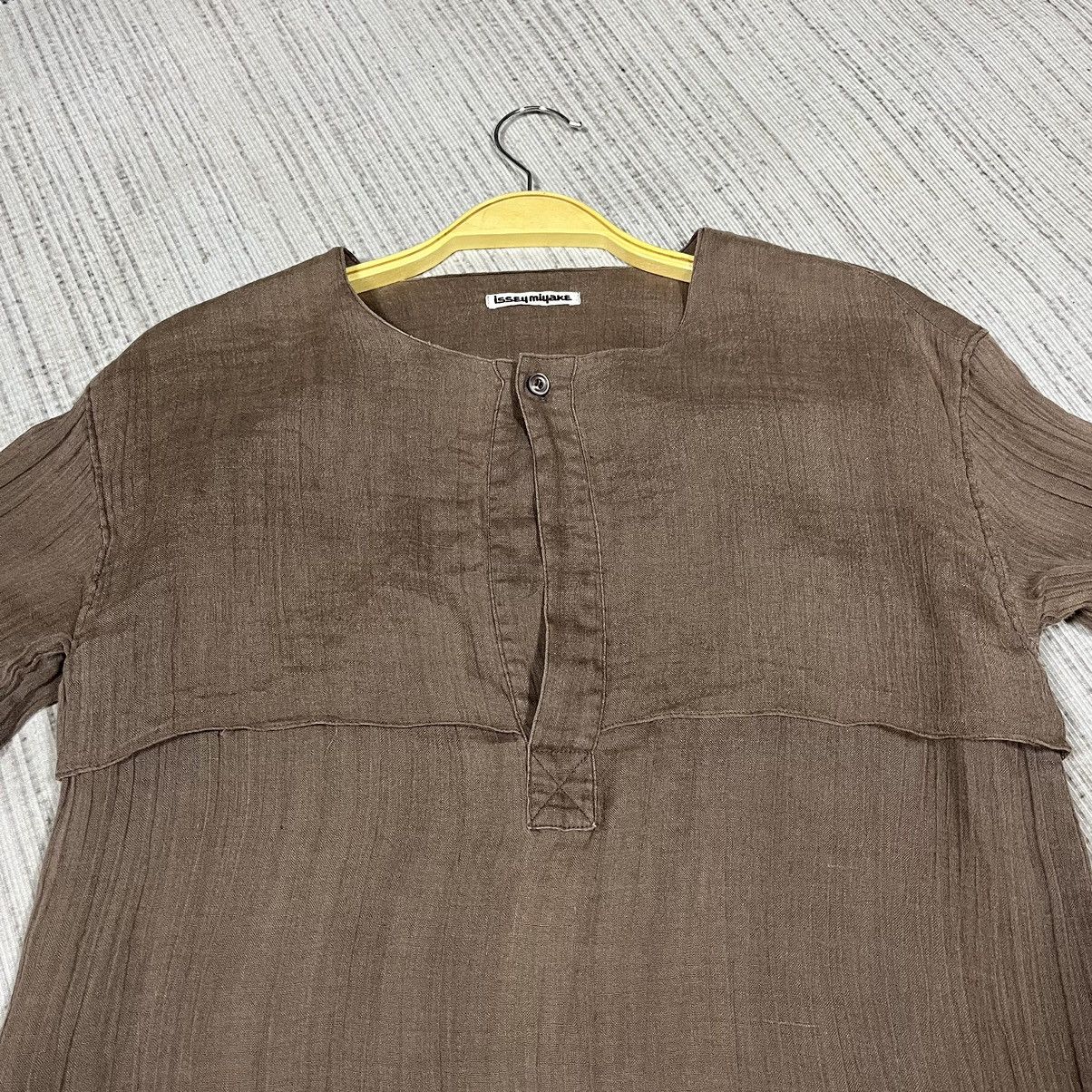 Issey Miyake Vintage 70s ISSEY MIYAKE PLEATS Shirt button Size US S / EU 44-46 / 1 - 5 Thumbnail