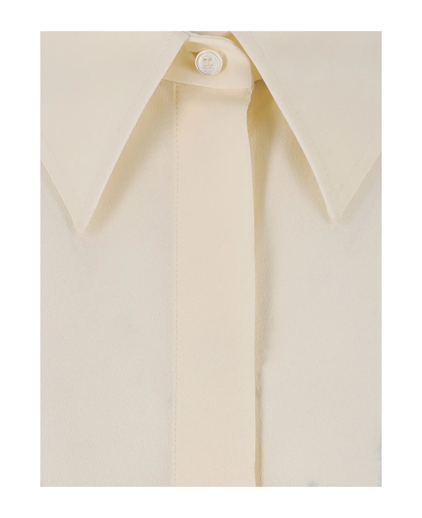 Chloe o1loc1c0625 Ruffled Shirt in Coconut Milk Size S / US 4 / IT 40 - 5 Thumbnail