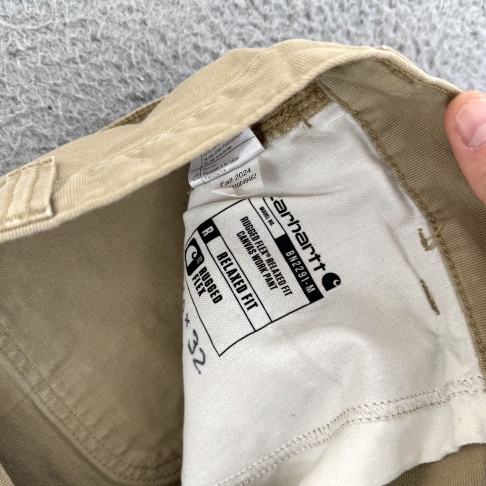 Carhartt Carhartt Pants Mens 40x32 Relaxed Fit Rugged Flex Canvas Carpenter Workwear Straight 5-Pocket Beige Outdoor Vintage: No Size US 40 / EU 56 - 6 Thumbnail