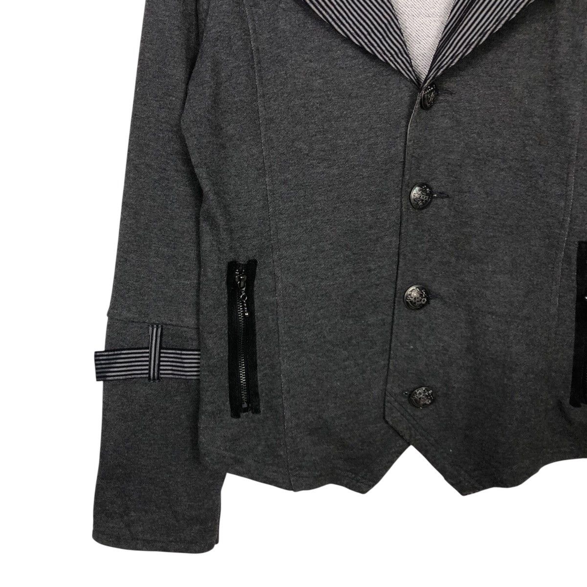 Hysteric Glamour 📌Cropped Biker Jacket Double Collar Algonquins Rich Grey Size US M / EU 48-50 / 2 - 5 Thumbnail