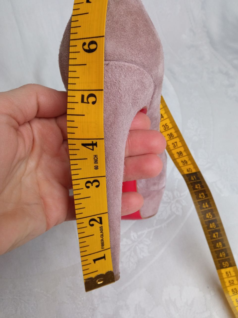 Christian Louboutin Bianca blush suede 140 heel platform pumps Size US 10 / IT 40 - 4 Thumbnail