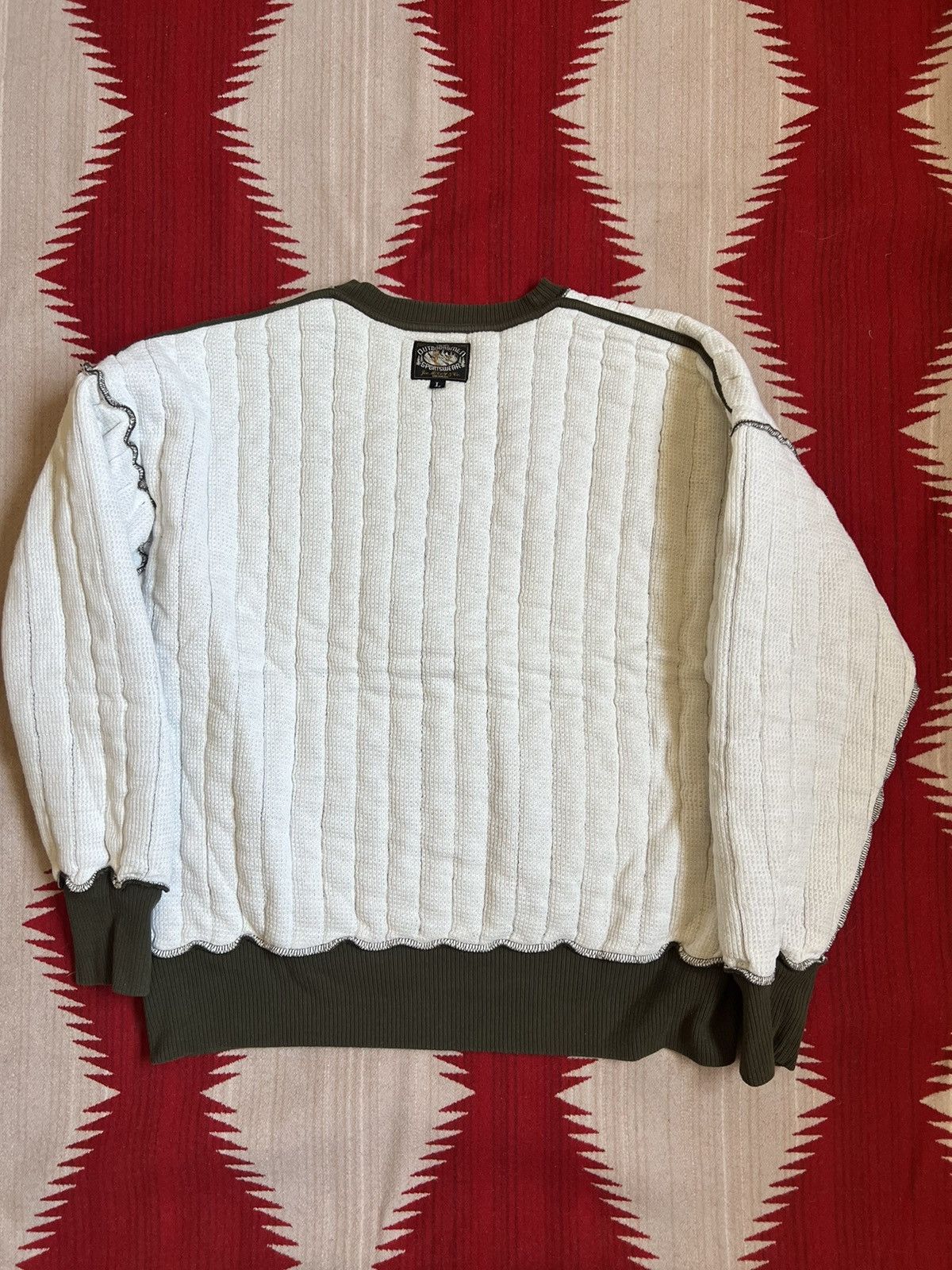 The Real McCoy's JOE MCCOY QUILTED SWEATSHIRT - OLIVE Size US L / EU 52-54 / 3 - 3 Thumbnail