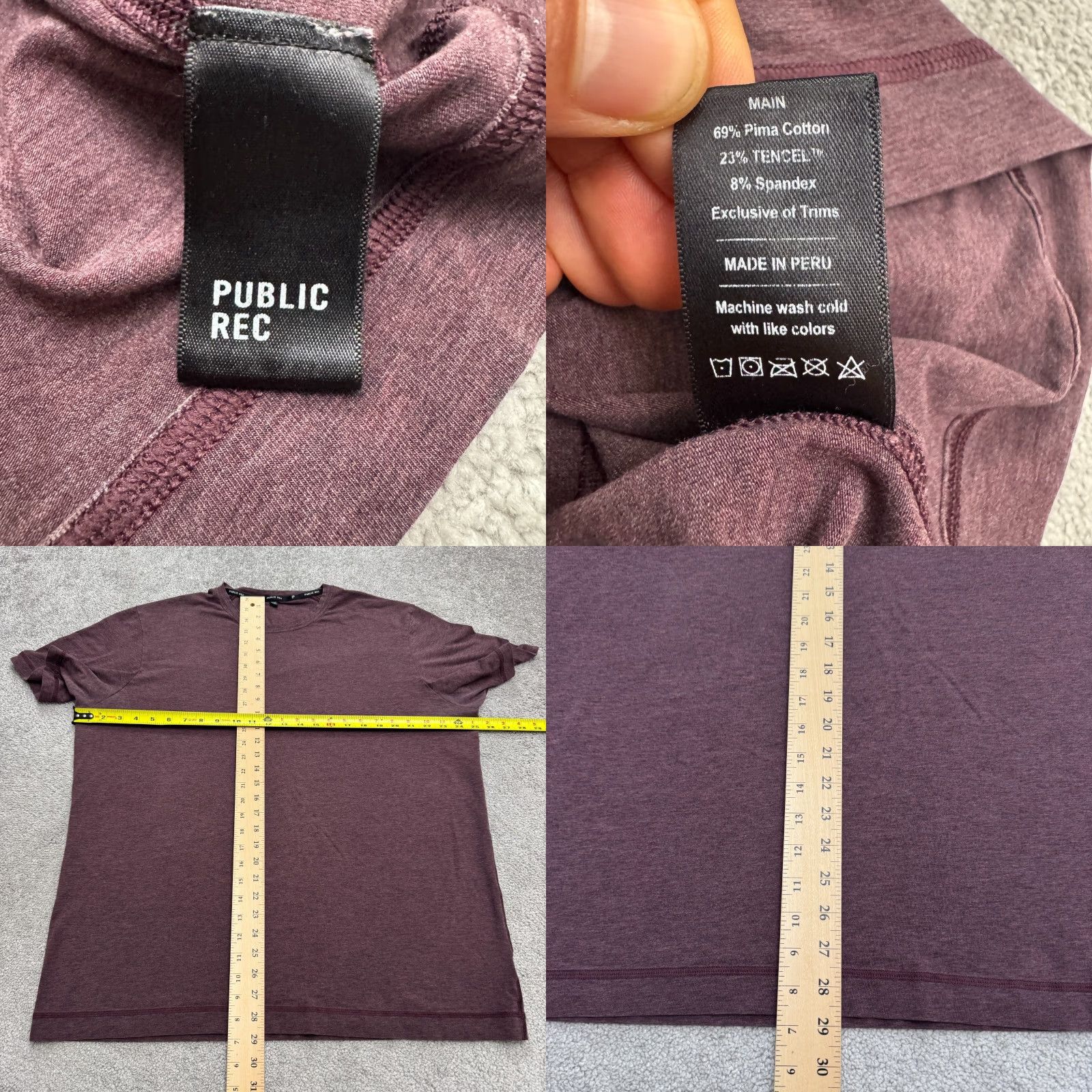 Vintage Public Rec Pima Cotton Tencel Basic T-Shirt Mens 2XL Dark Brown Crew Neck Tee Size US XXL / EU 58 / 5 - 8 Thumbnail