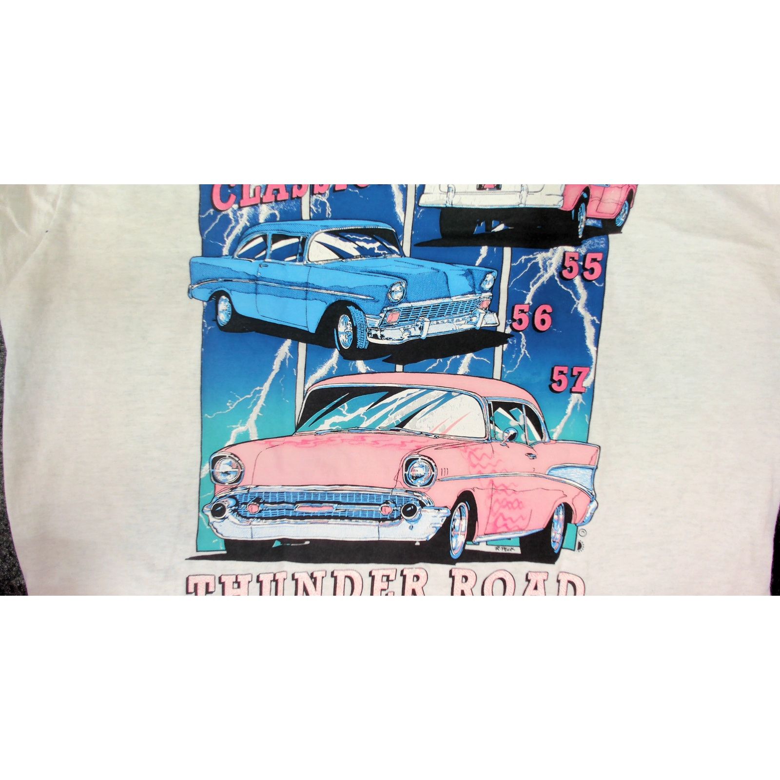 Vintage Screen Stars x VTG 90s Chevy Thunder Road Single Stitch Tee Size US L / EU 52-54 / 3 - 13 Thumbnail
