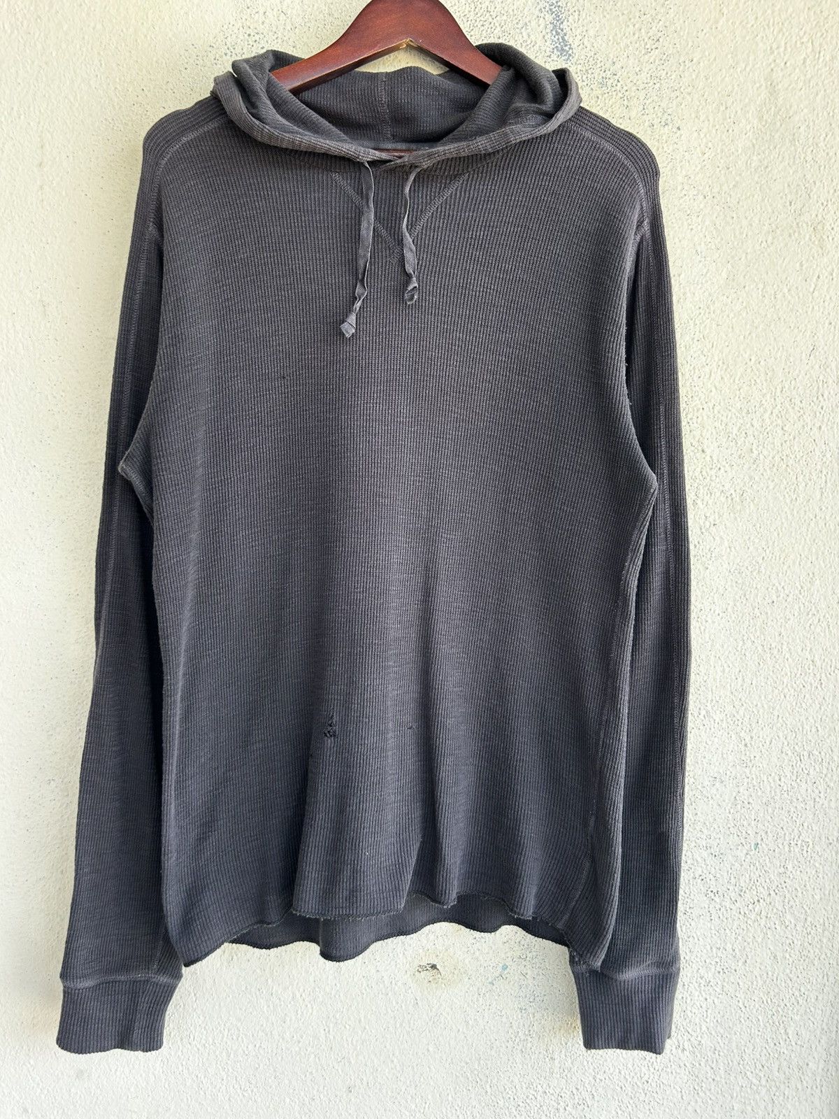 RRL Ralph Lauren Double RL Distressed Waffle Hoodie Size US M / EU 48-50 / 2 - 1 Thumbnail