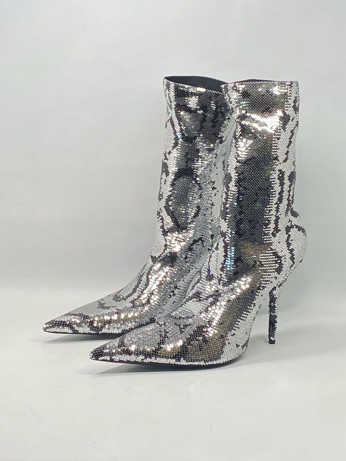 Balenciaga Balenciaga Knife Sequin High Heel Sock Booties size 38.5 Size US 8.5 / IT 38.5 - 4 Thumbnail