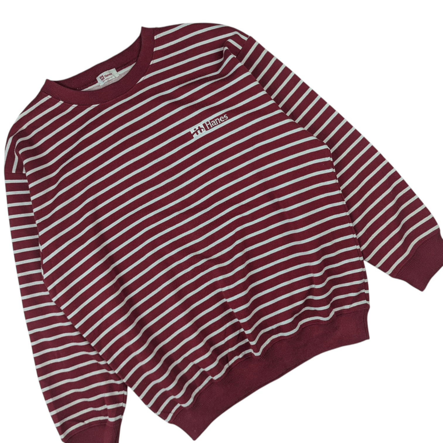 Hanes Vintage 90's HANES Red Striped Sweatshirts Size US M / EU 48-50 / 2 - 4 Thumbnail