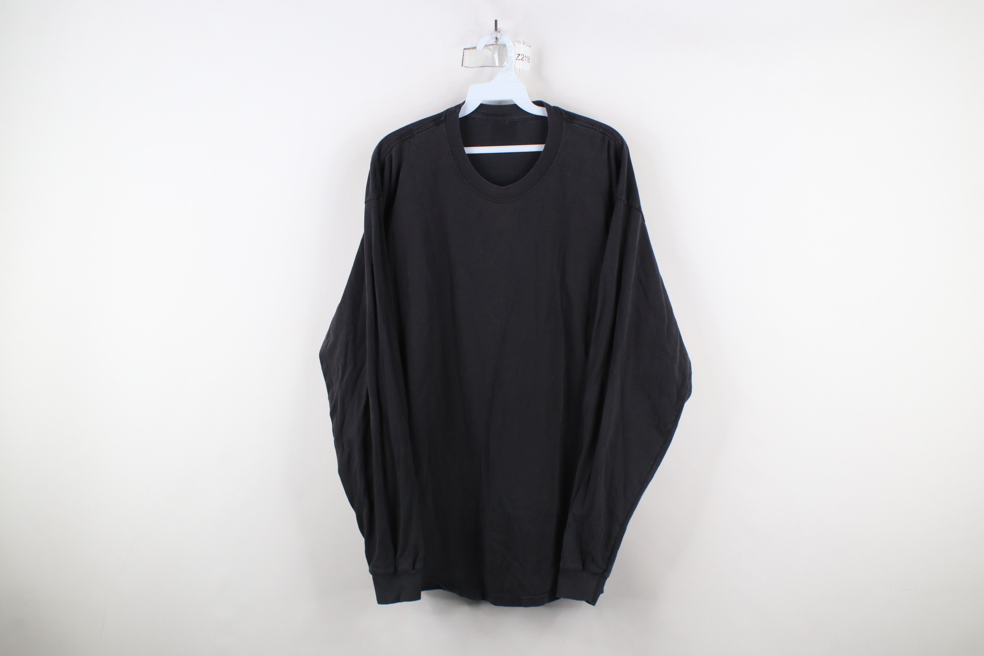 Vintage Vintage 90s Streetwear Long Sleeve T-Shirt Black Cotton Size US L / EU 52-54 / 3 - 1 Thumbnail