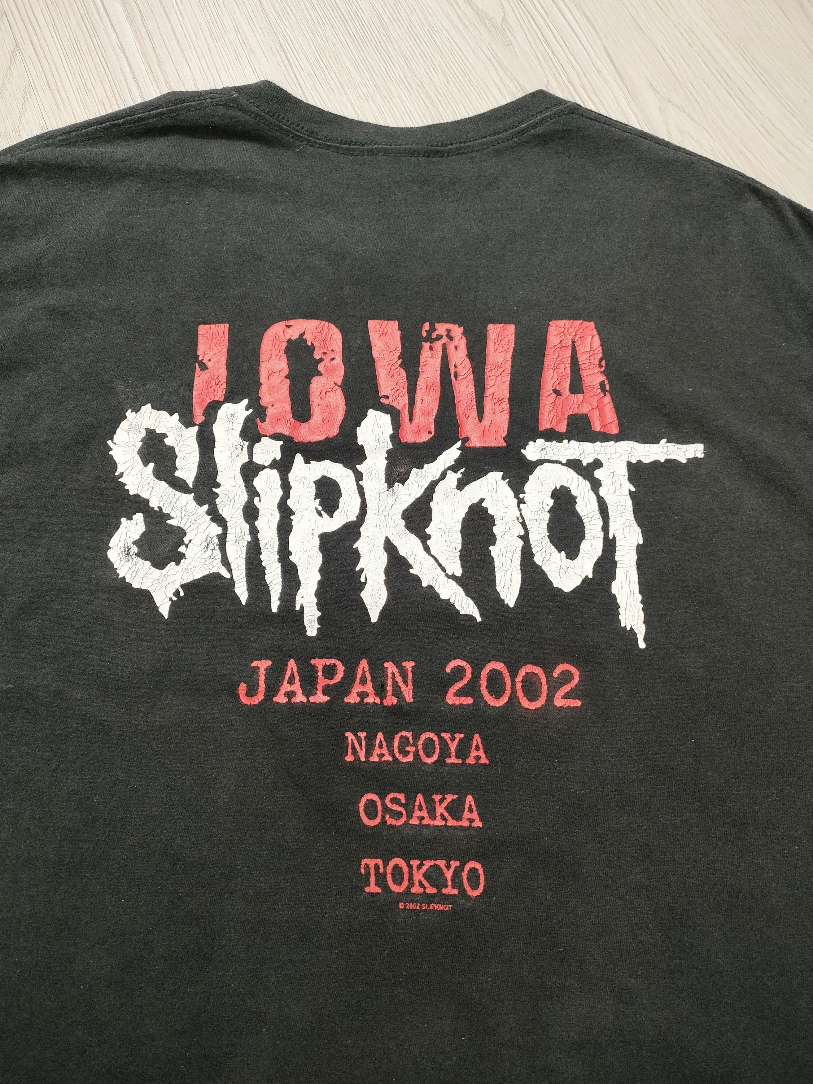 Band Tees Early 00s SLIPKNOT 'IOWA JAPAN TOUR 2002' Vintage Band Tee Size US XL / EU 56 / 4 - 11 Thumbnail