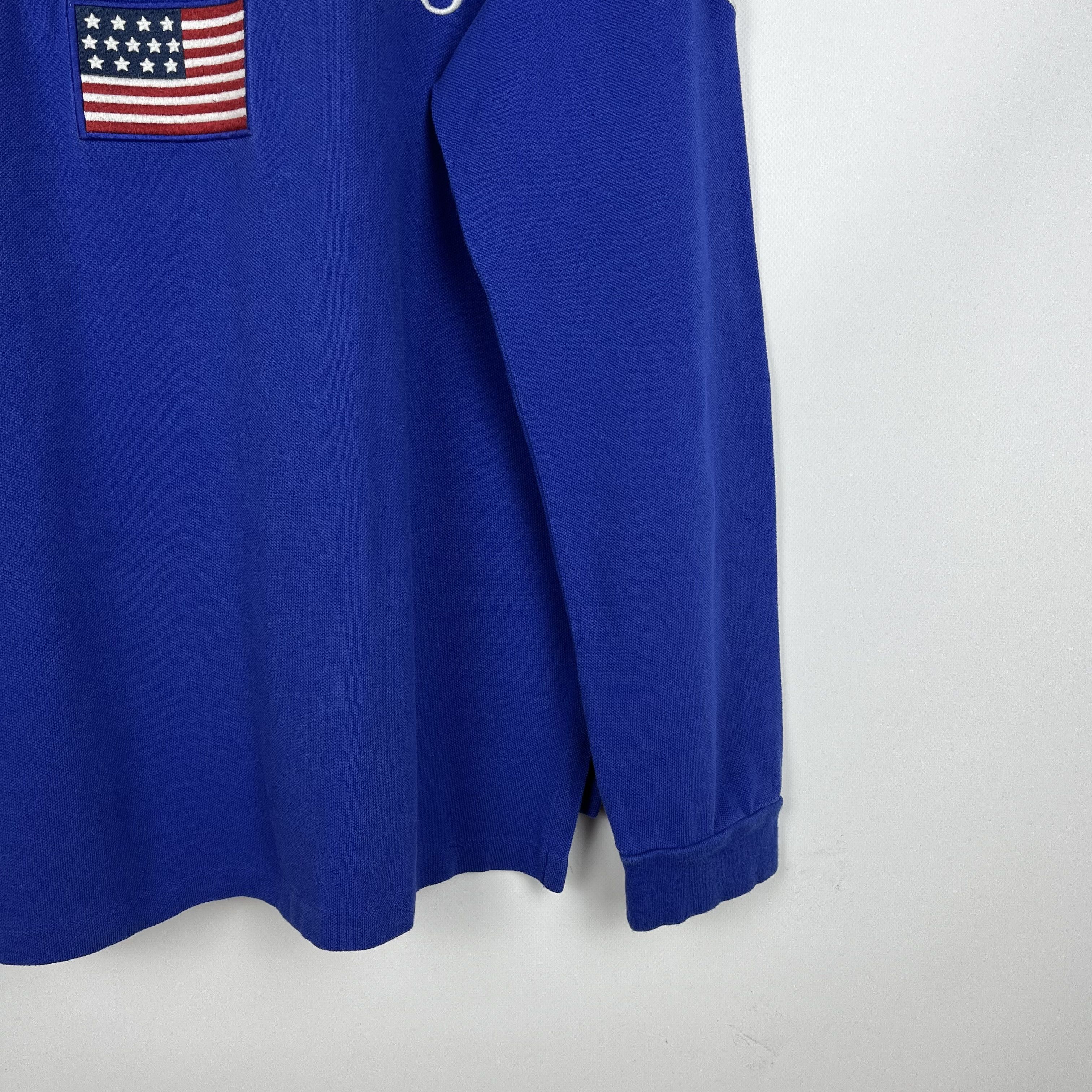 Polo Ralph Lauren Vintage Polo Ralph Lauren United States USA Rugby Shirt 90’s Size US XL / EU 56 / 4 - 17 Thumbnail