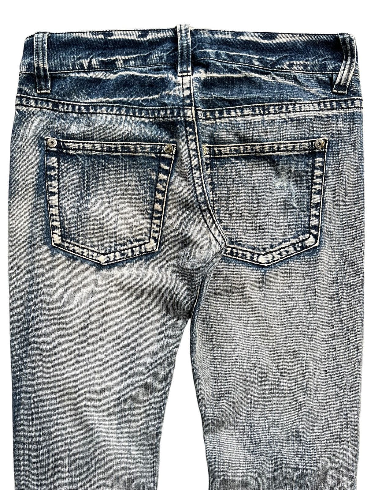 Japanese Brand Vintage Japanese Blue Way Distressed Sky Bomber Style Jean Size US 32 / EU 48 - 4 Thumbnail