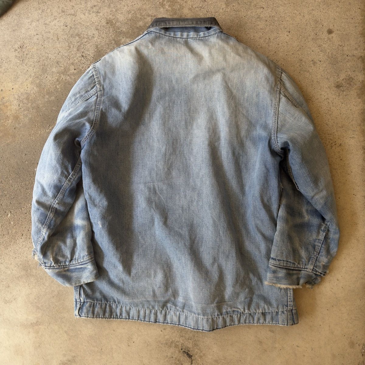 Vintage Sears Thrashed Faded Distressed Chore Coat ERD Grunge RRL Size US L / EU 52-54 / 3 - 10 Thumbnail
