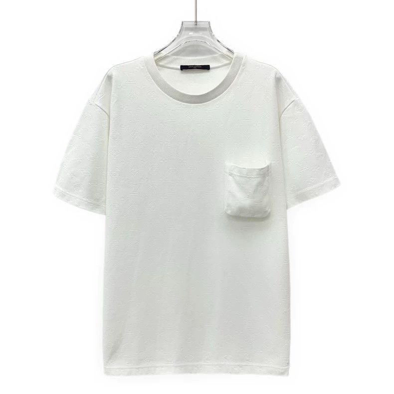 Louis Vuitton Louis Vuitton 22 white logo embossed cotton short sleeve T Size US XL / EU 56 / 4 - 1 Thumbnail