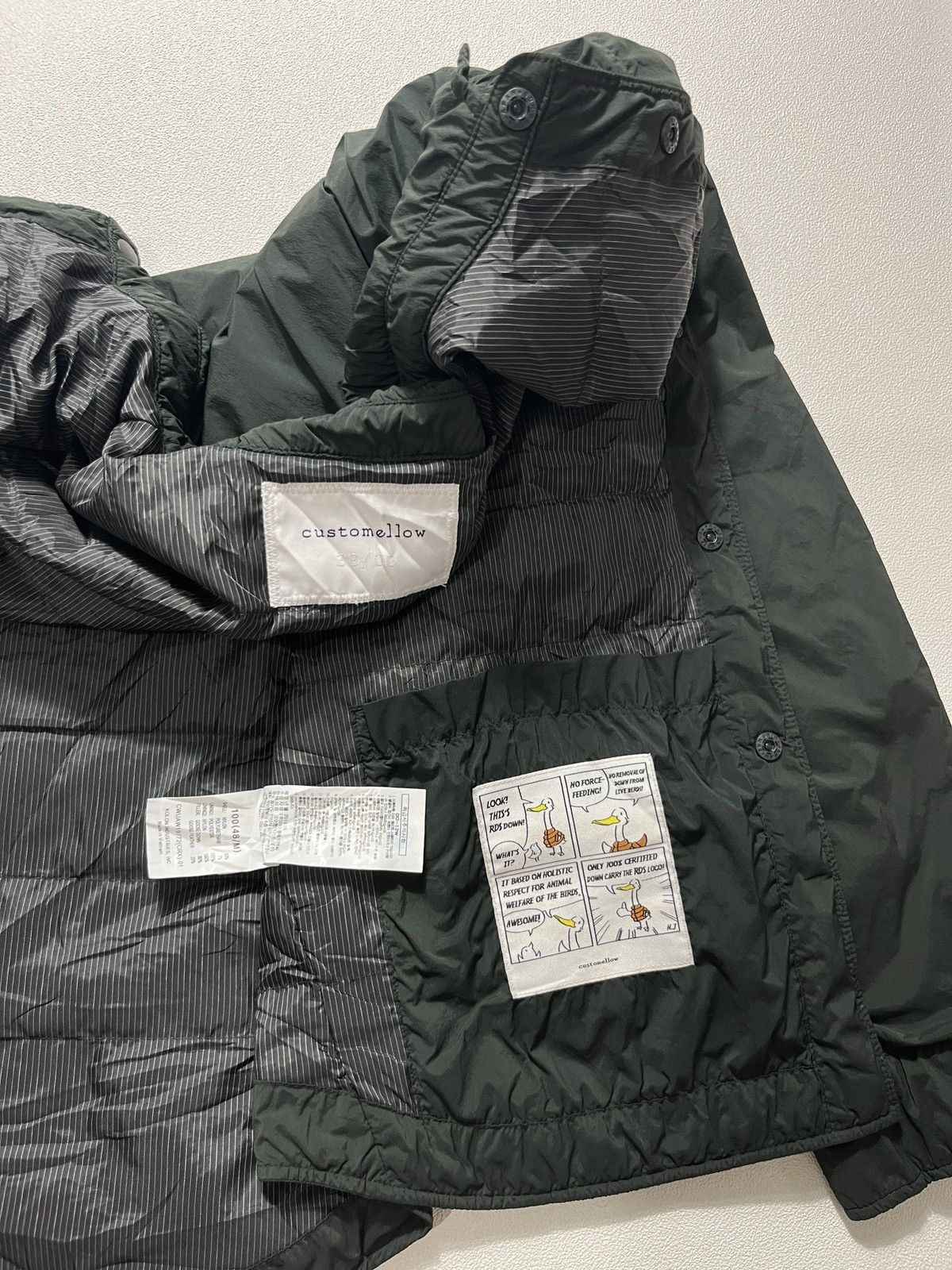Beams Plus Customellow Shirt Type Lightweight Down Jumper Jacket Green Size US M / EU 48-50 / 2 - 6 Thumbnail