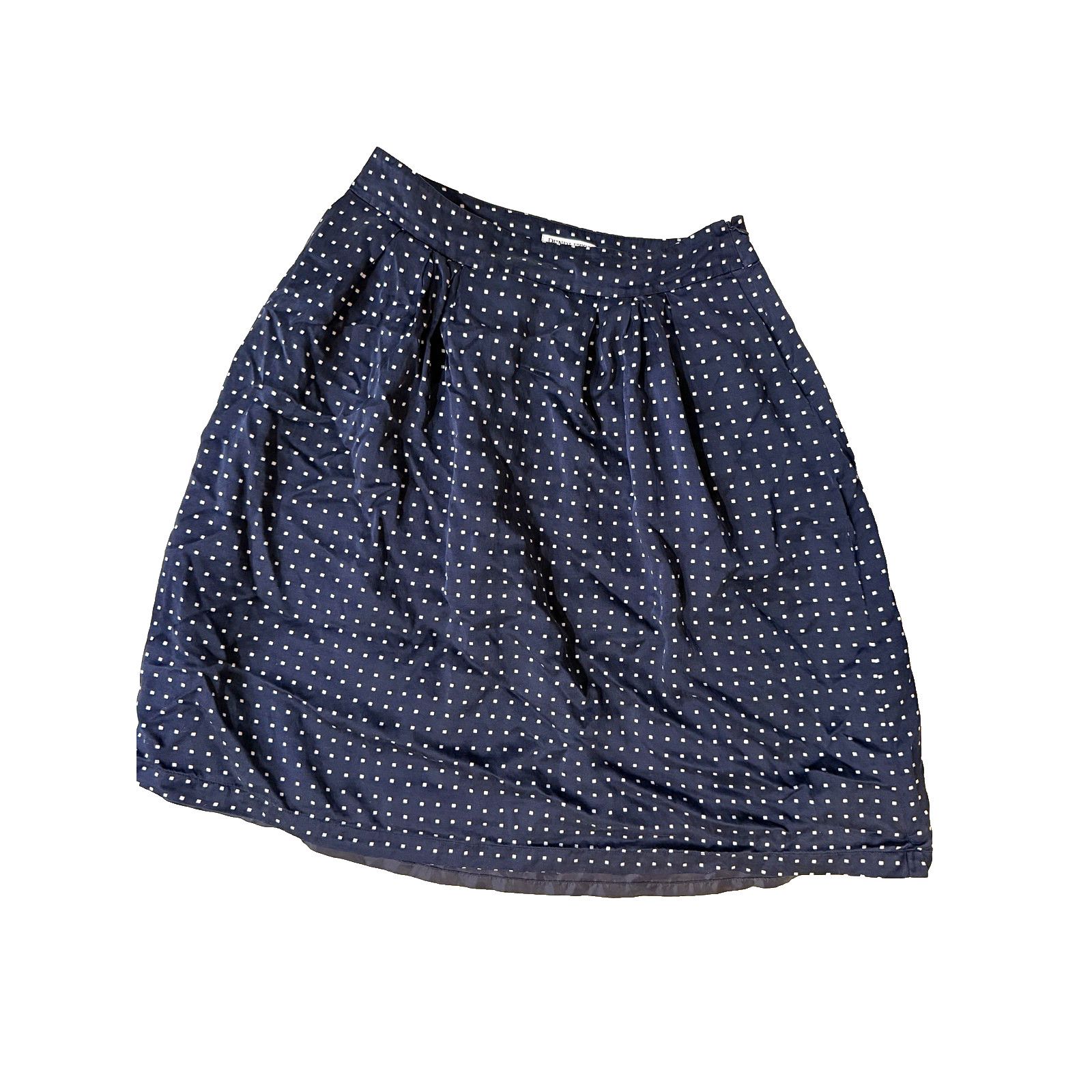 Pendleton Pendleton Skirt Womens 8 Navy Polka Dot A-Line Pleated Knee Size 30" / US 8 / IT 44 - 1 Thumbnail