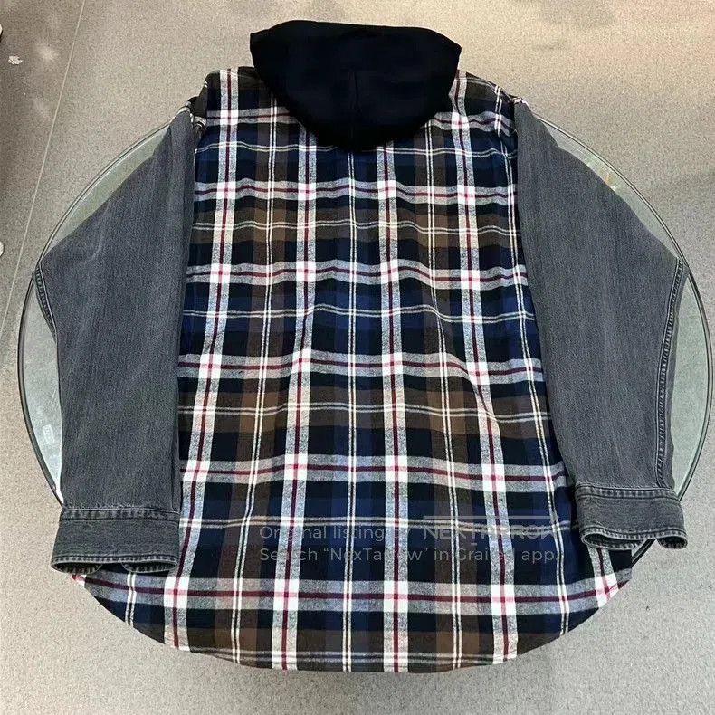 Balenciaga Balenciaga 3-in-1 Denim Hooded Jacket. Size US XL / EU 56 / 4 - 4 Thumbnail