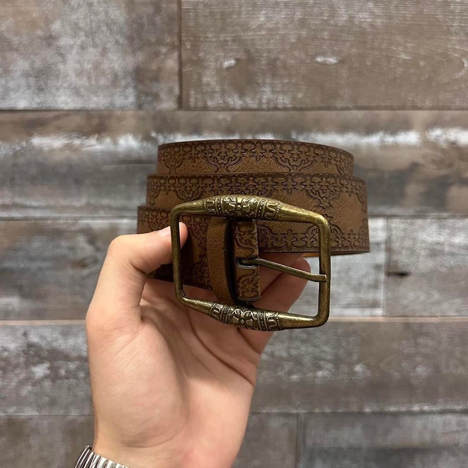 Other Brown engraved pattern western style WMNS Size ONE SIZE - 3 Thumbnail