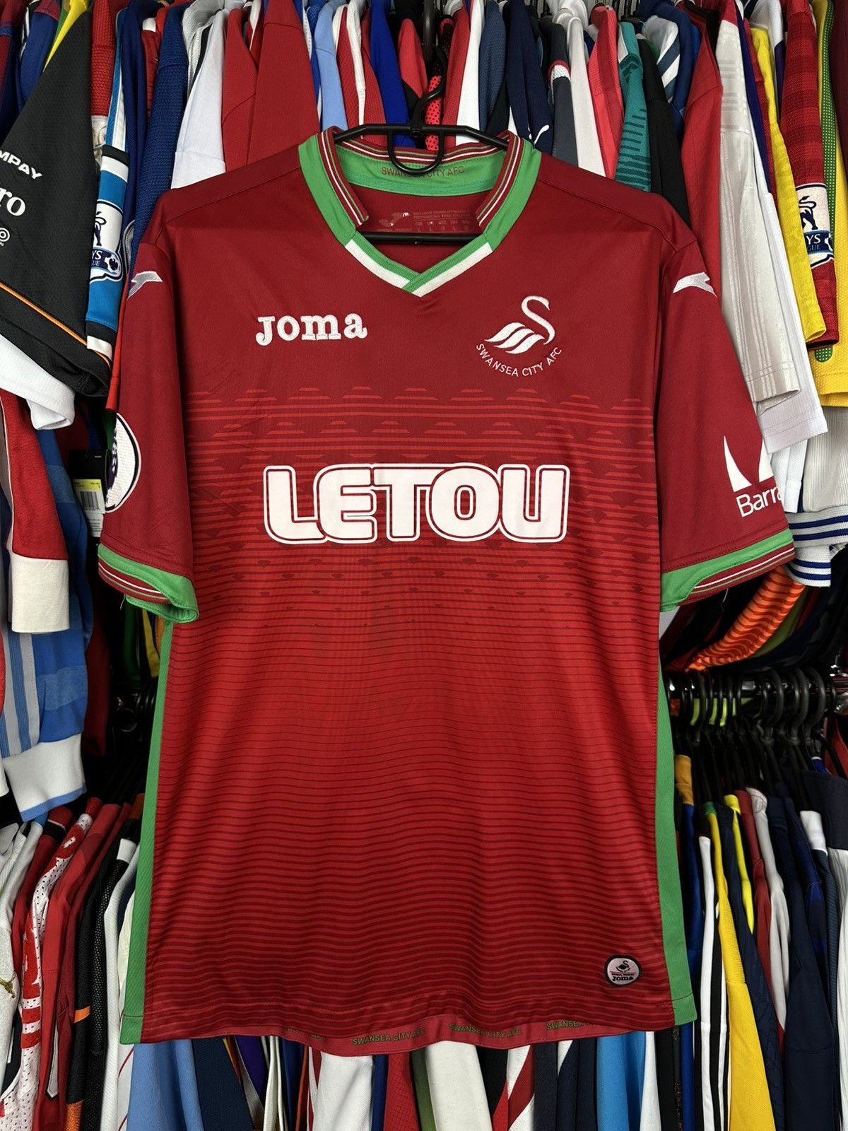 Joma Swansea City 2017 2018 away football shirt jersey Joma Size US L / EU 52-54 / 3 - 1 Thumbnail
