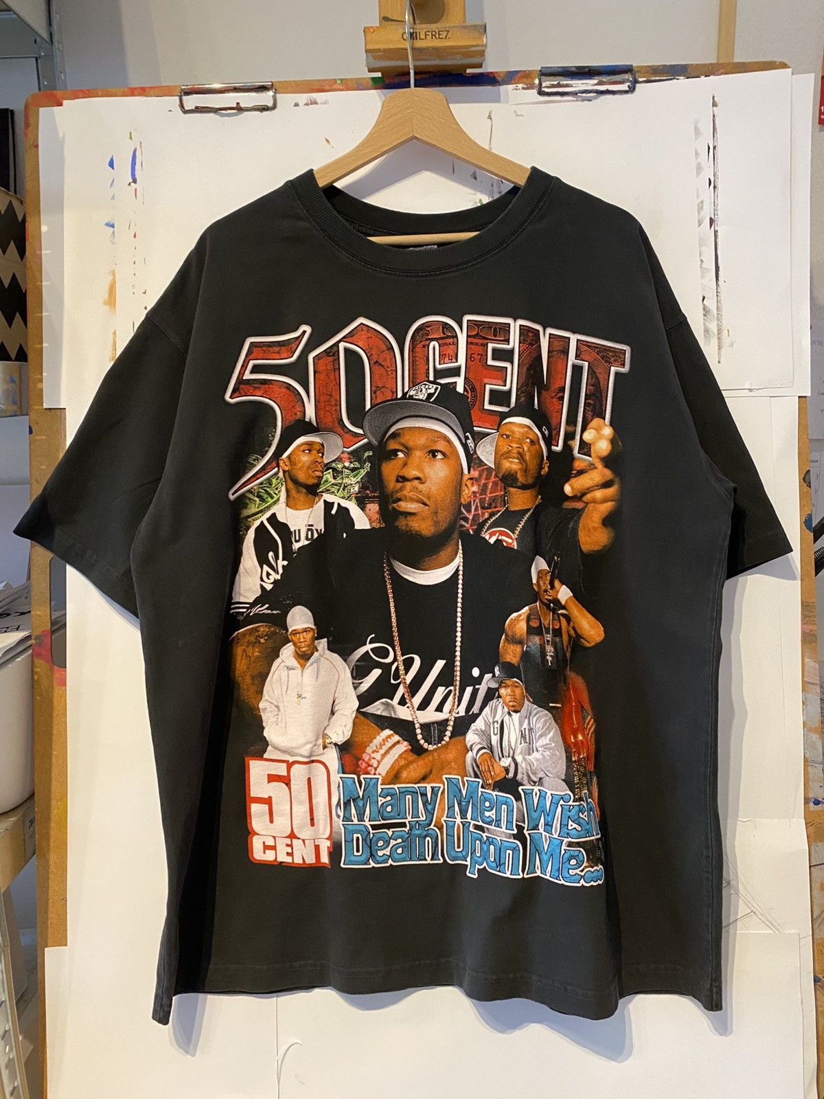 50 Cent × Marino Morwood × Vintage 50 Cent get rich or die trying merch t Shirt marino morwood Size US XL / EU 56 / 4 - 4 Thumbnail