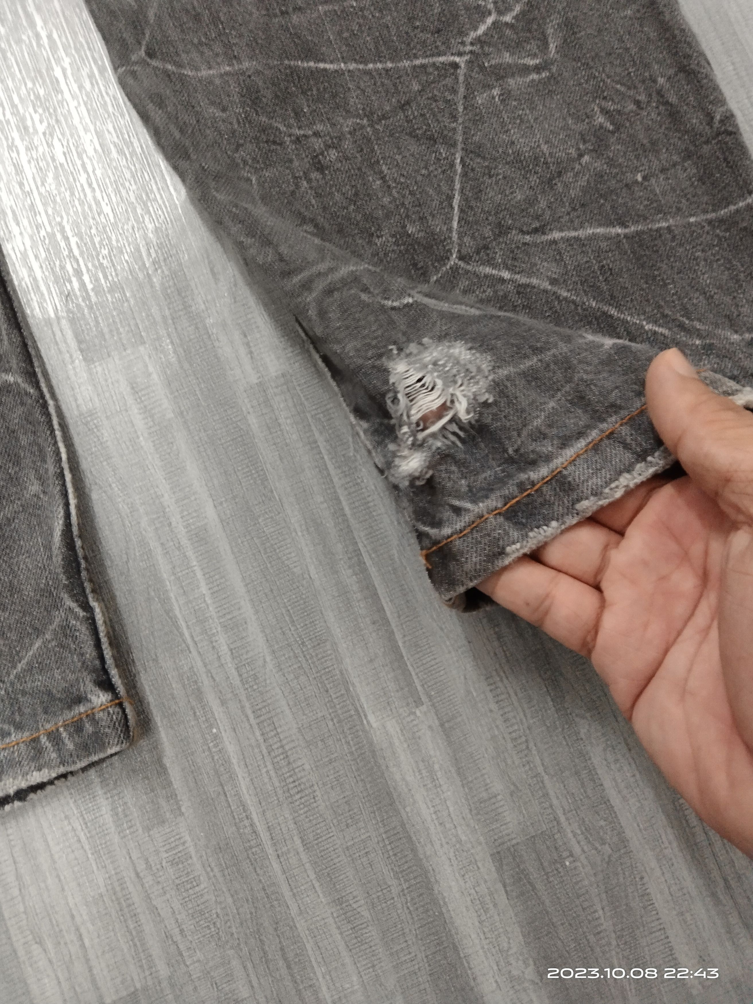 Japanese Brand SICK DOUBLE WAIST NYLAUS CLOTHING DENIM PANTS Size US 30 / EU 46 - 6 Thumbnail