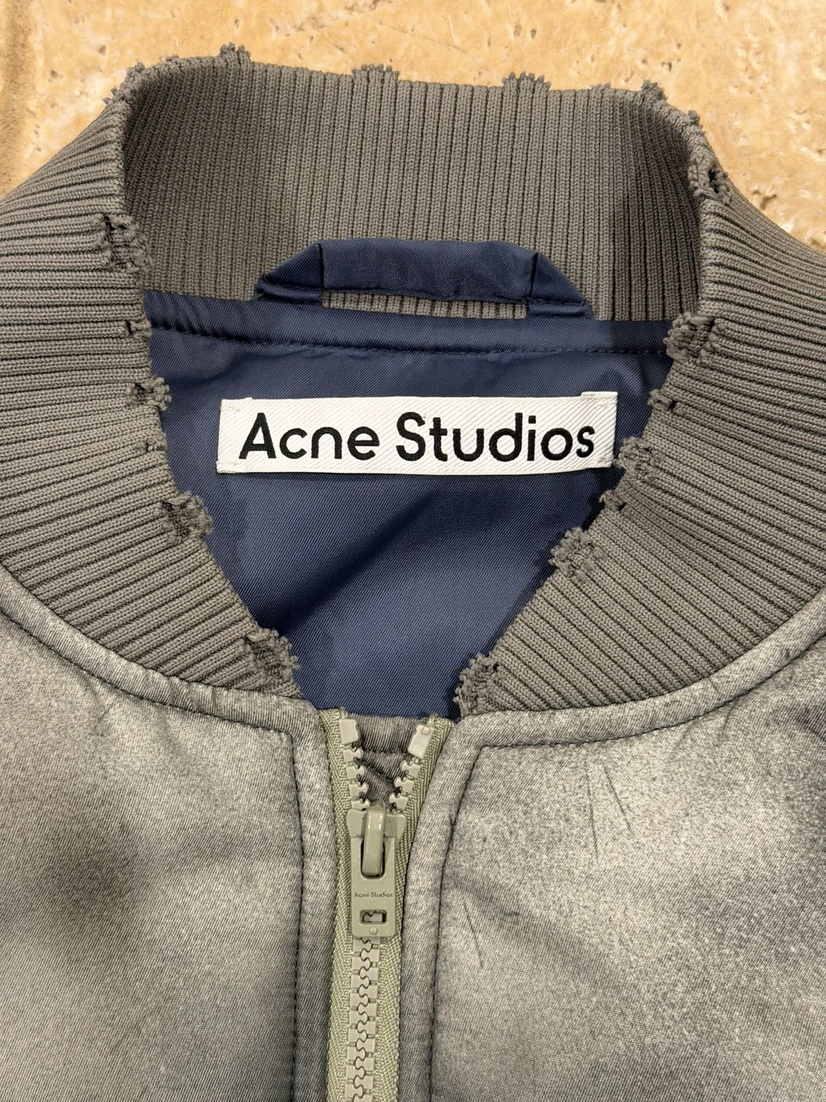 Acne Studios Acnes Studios Olana Distressed Wash Green Bondage Bomber Size US M / EU 48-50 / 2 - 11 Thumbnail