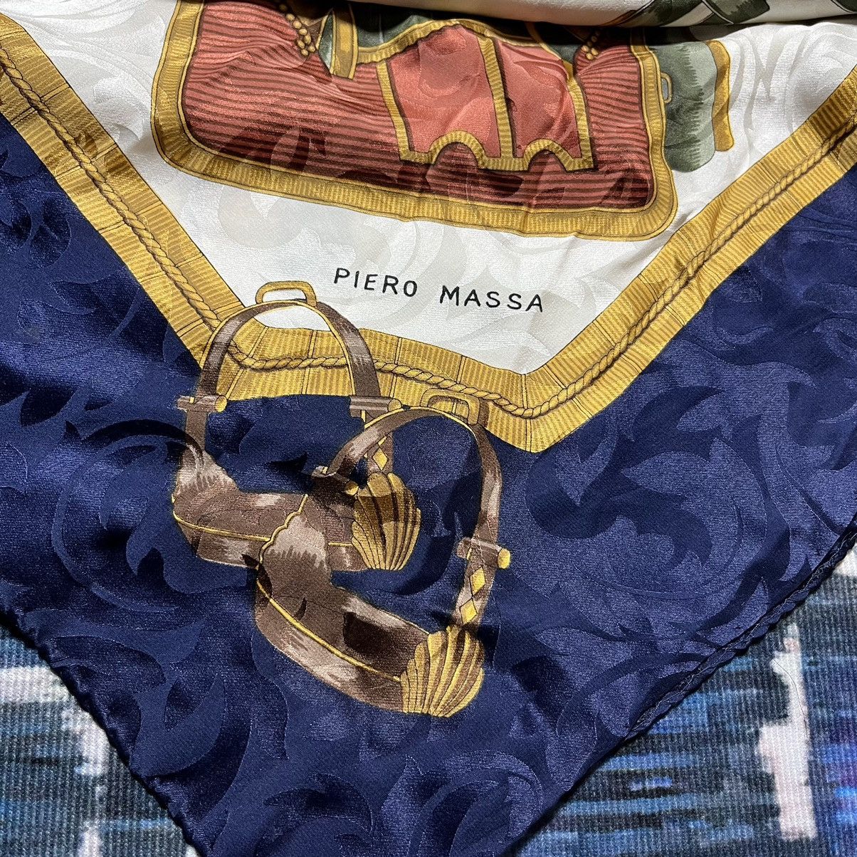 Designer 🔥Piero Massa Multicolour Goldchain Scarves Italy Size ONE SIZE - 3 Thumbnail