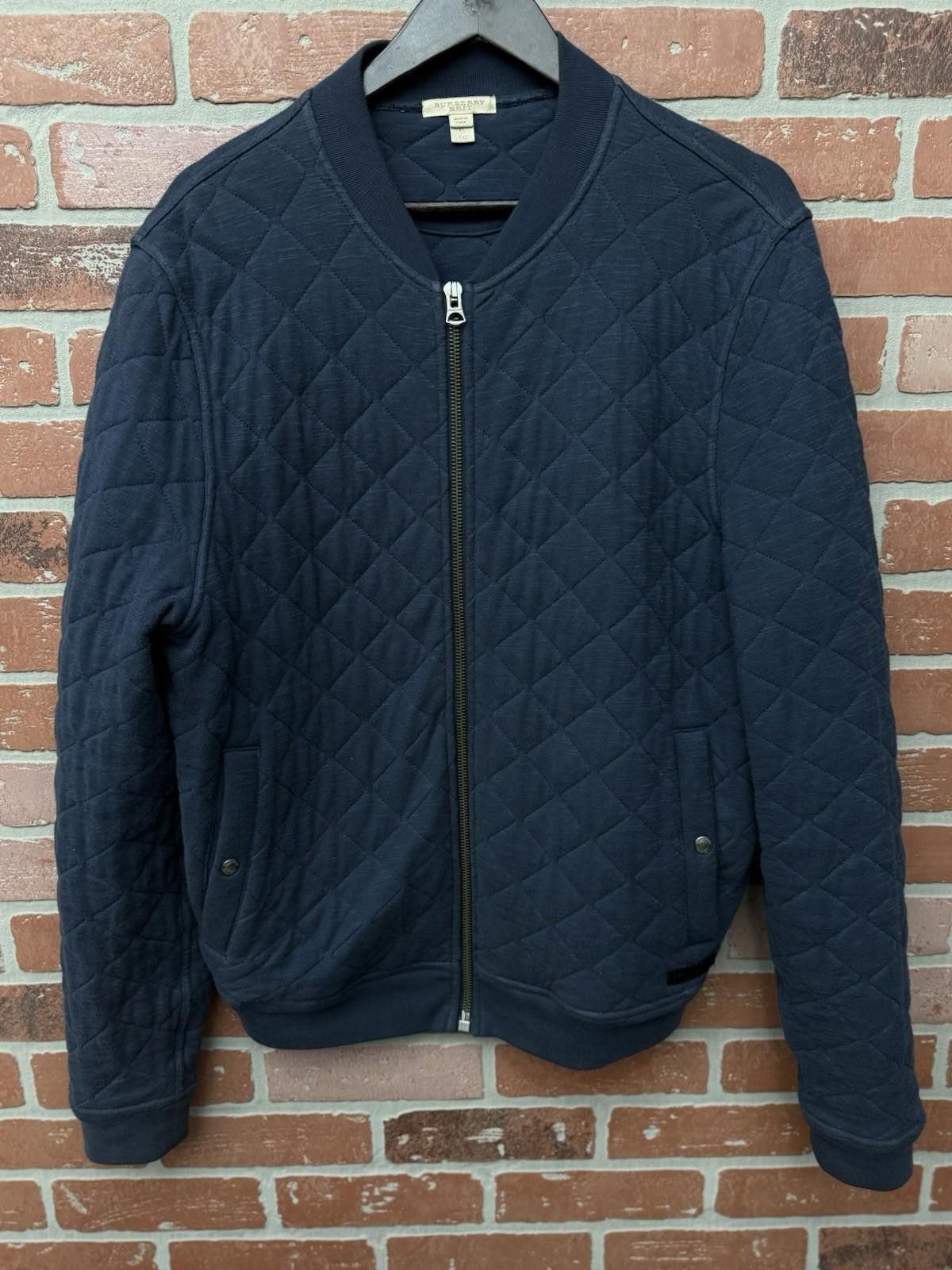 Burberry Burberry Brit Jacket Mens (XL) Blue Quilted Bomber Full Zip Size US XL / EU 56 / 4 - 3 Thumbnail