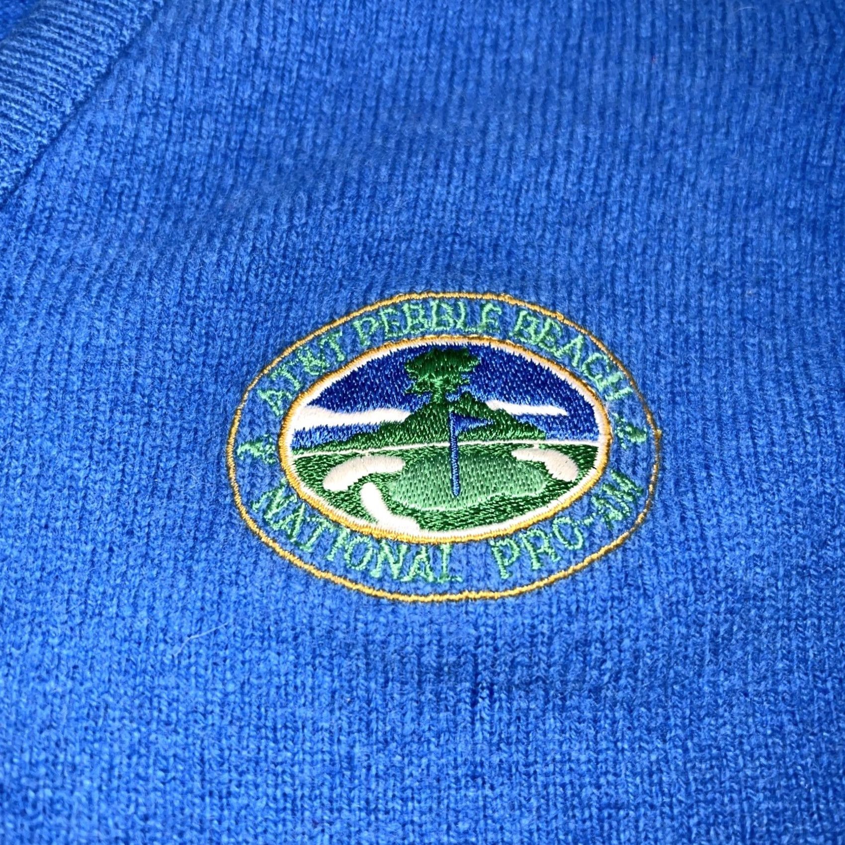 Vintage VINTAGE Pebble Beach Pro Am LYLE & Scott lambswool sweater vest Mens 44 Blue 1980s Golf M Mens Size US M / EU 48-50 / 2 - 3 Thumbnail