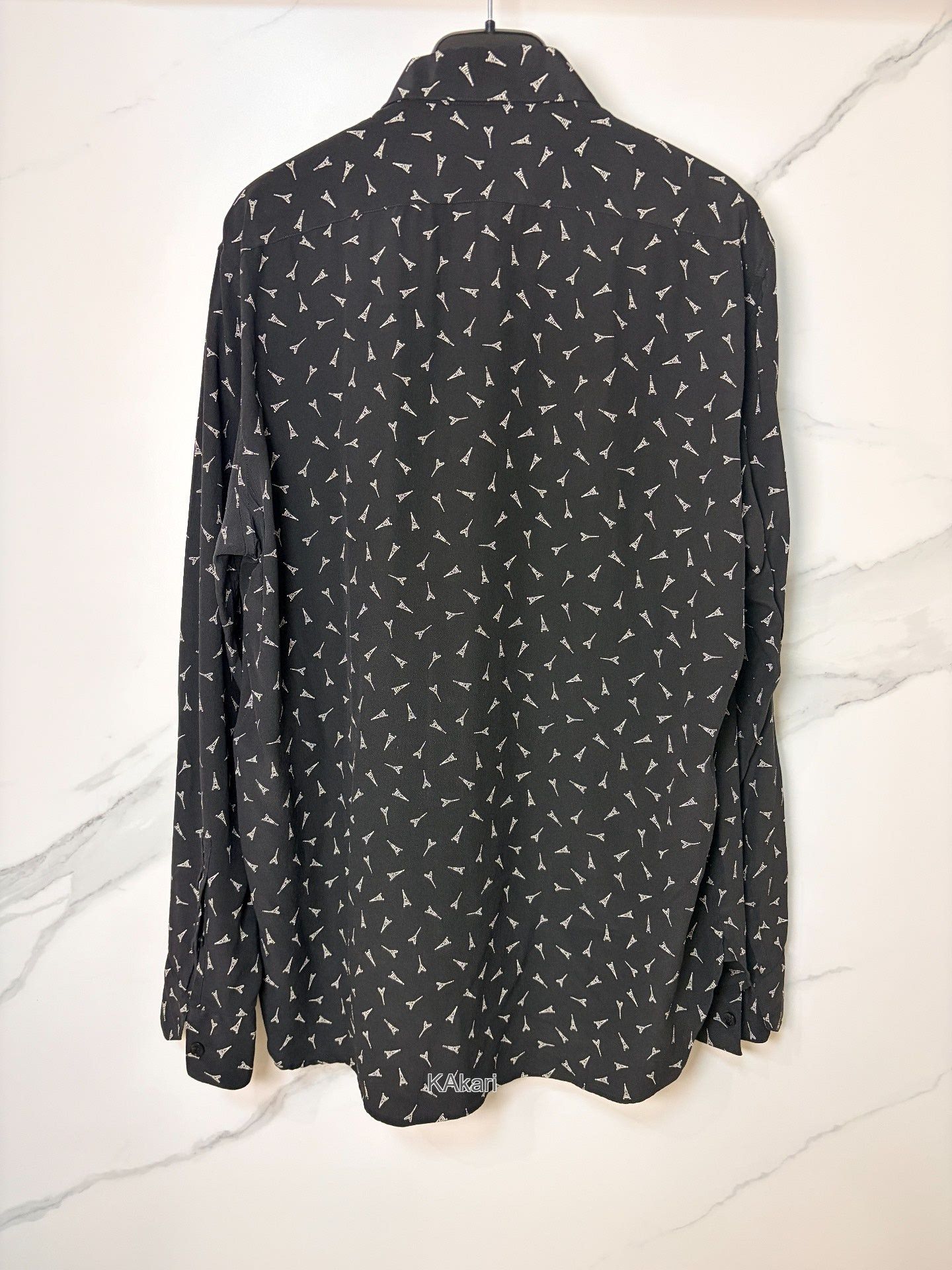 Saint Laurent Paris Saint Laurent Silk Eiffel Tower Shirt 42 Size US XS / EU 42 / 0 - 2 Thumbnail