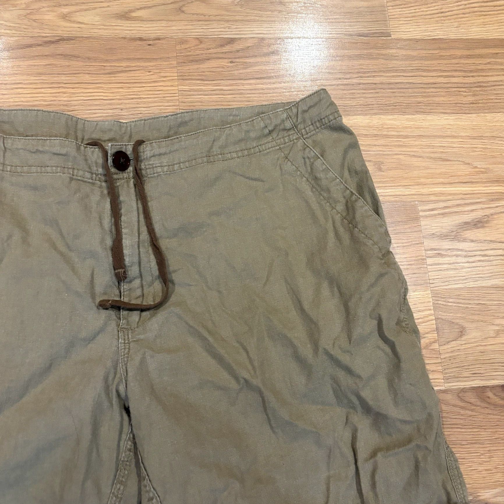 KAVU Kavu Shorts Men’s XL Khaki Tan Cotton Hemp Drawstring Button Size US 36 / EU 52 - 6 Thumbnail