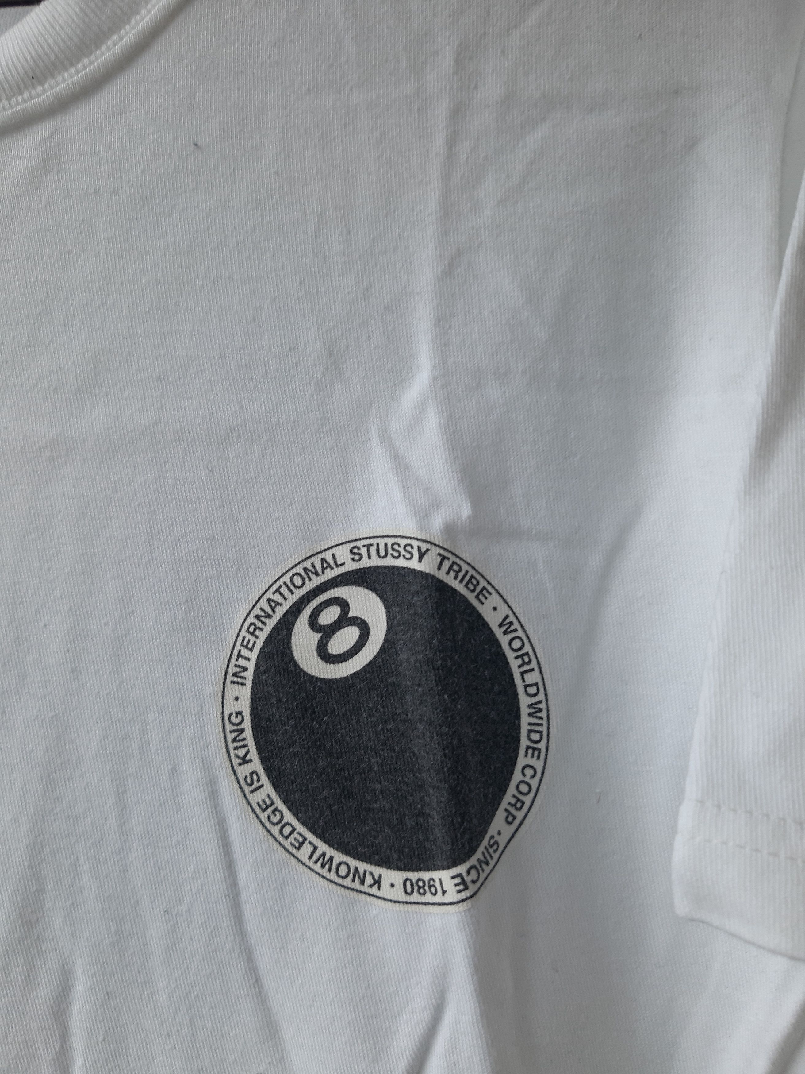 Stussy × Vintage Stussy 8 Ball Dot Tee White shirt Size US M / EU 48-50 / 2 - 3 Thumbnail