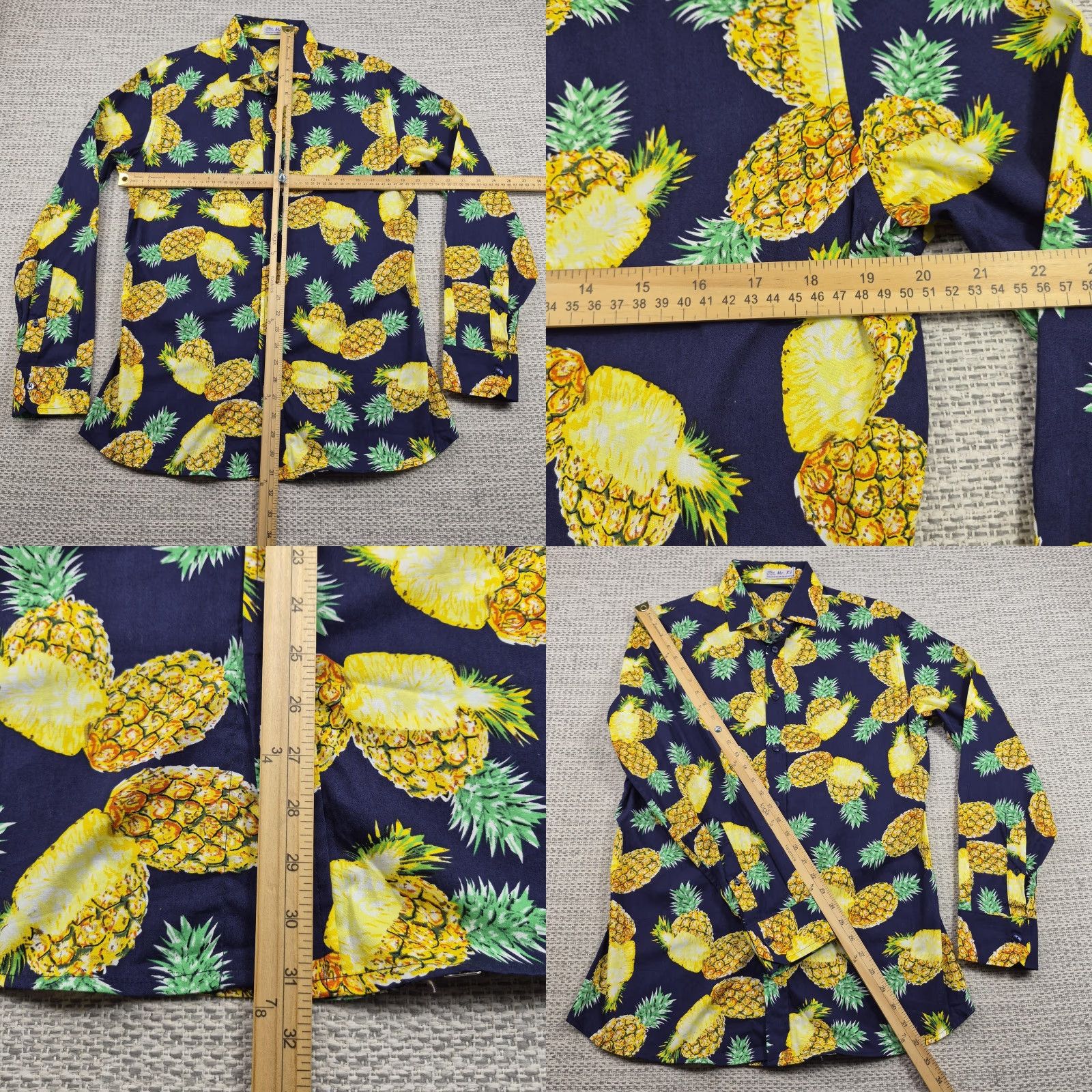 Vintage VTG Mr. Xe Shirt Mens M Button Up Pineapple Hawaiian Aloha Long Sleeve Floral Xé 90s Beach Tropical Vintage Size US M / EU 48-50 / 2 - 8 Thumbnail