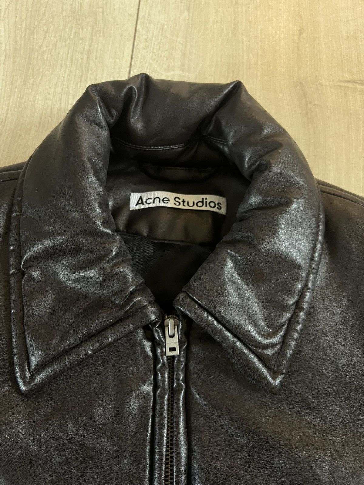 Acne Studios Acne Studios Coated Bomber Jacket – Dark Brown Size L / US 10 / IT 46 - 8 Thumbnail