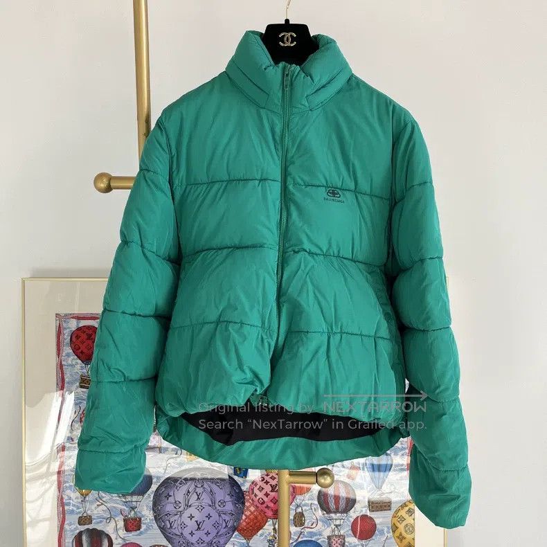 Balenciaga Balenciaga Green Logo Fleece Jacket Size US S / EU 44-46 / 1 - 1 Thumbnail