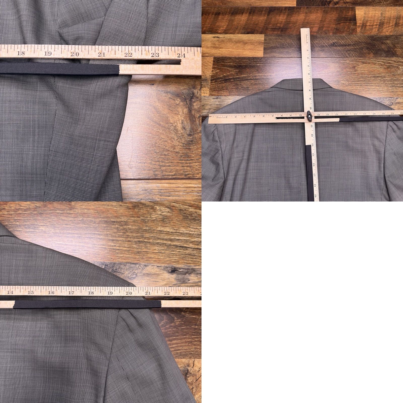 Corneliani Corneliani Double Breasted Suit Jacket 42 Gray Italy Blazer Wool 100s Vogue Men Regular Solid Notch Lapel Six-Button Dry Clean Only Ven tless Size 42R - 11 Thumbnail