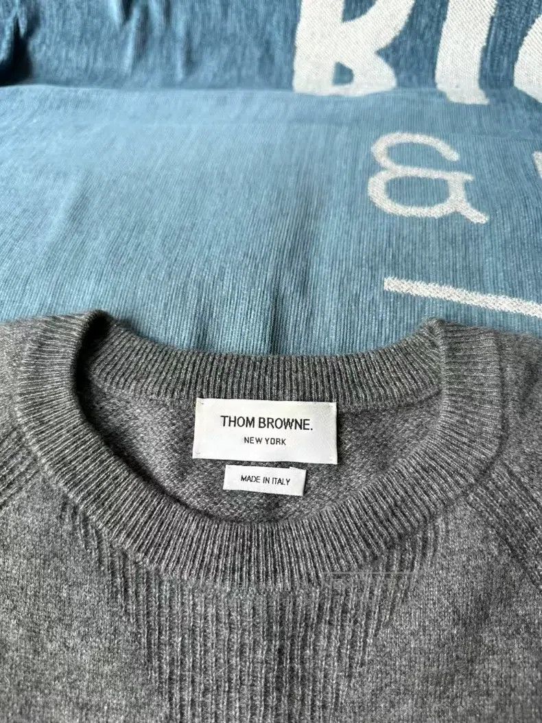 Thom Browne Thom Browne Medium Gray Cashmere Sweater Size US XL / EU 56 / 4 - 3 Thumbnail