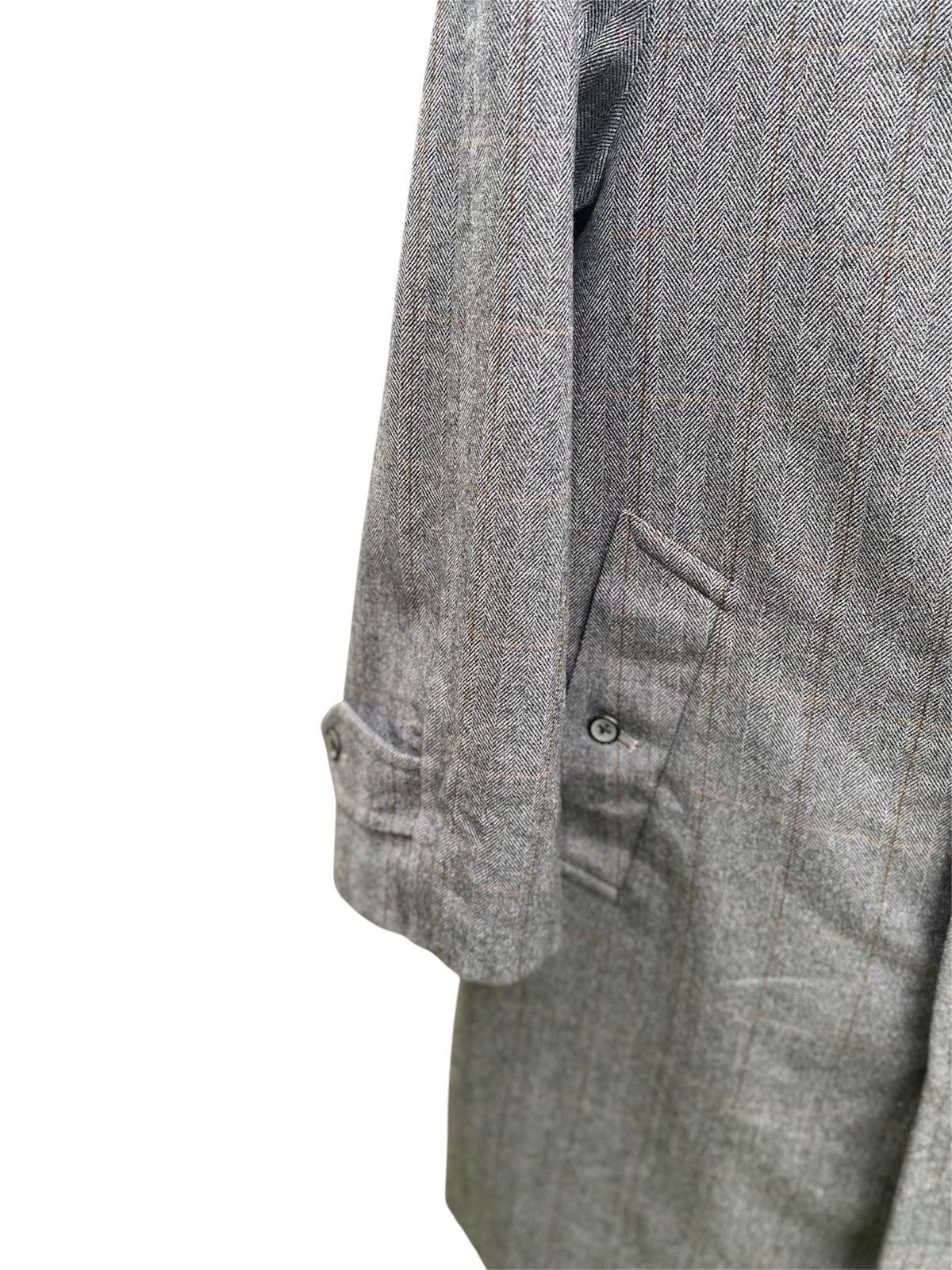 Burberry Prorsum Vintage 80s Burberrys’ London Grey Wool Overcoat Size 40R - 9 Thumbnail