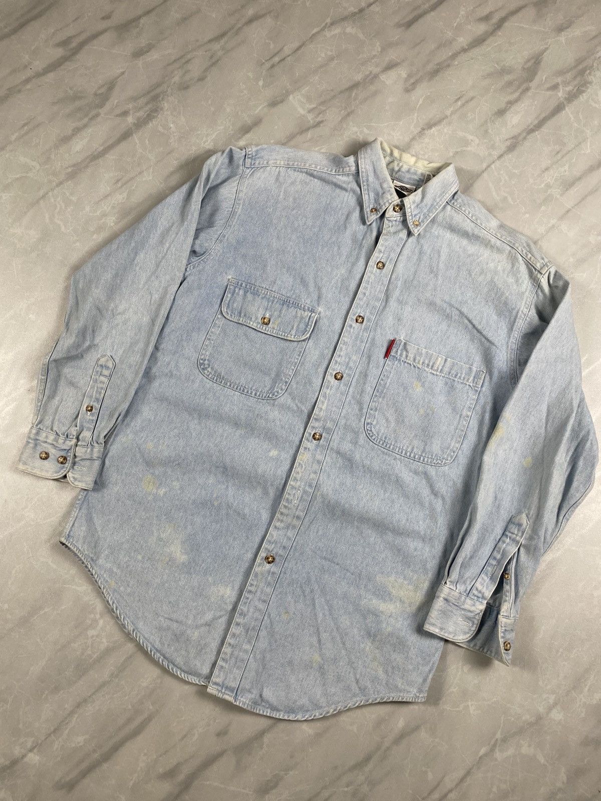 Warner Bros Rare Vintage 1994 Acme Looney Tunes Denim Overshirts Size US M / EU 48-50 / 2 - 4 Thumbnail