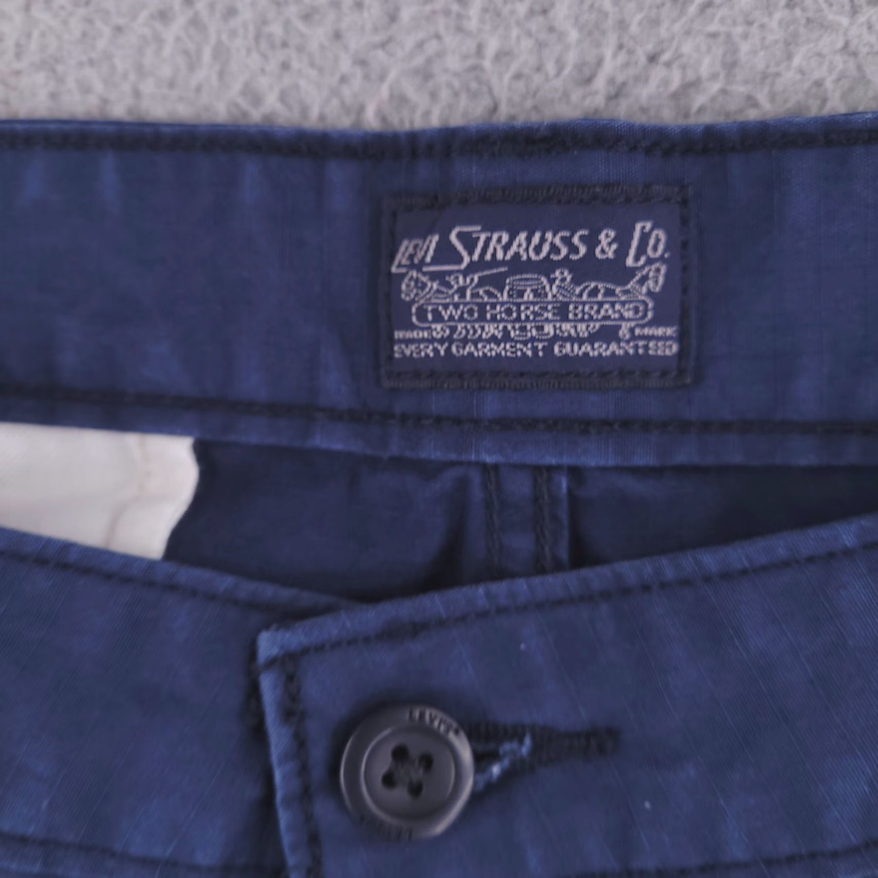 Levi's Levis Shorts Cargo Blue 38 Mens Cotton Blend Casual Flat Front Rivstop Ripstop? Size US 38 / EU 54 - 2 Thumbnail