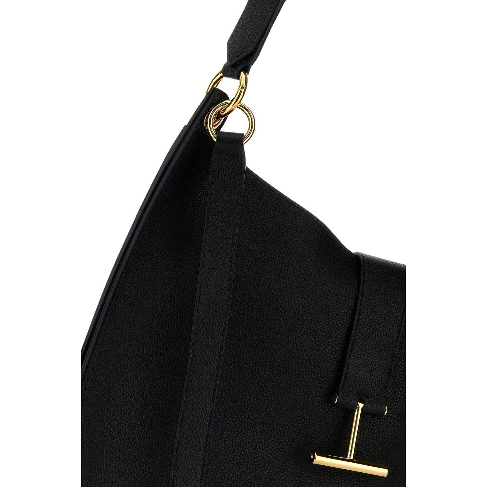 Tom Ford Tom Ford Tara Black Leather Shoulder Bag New Size ONE SIZE - 4 Thumbnail