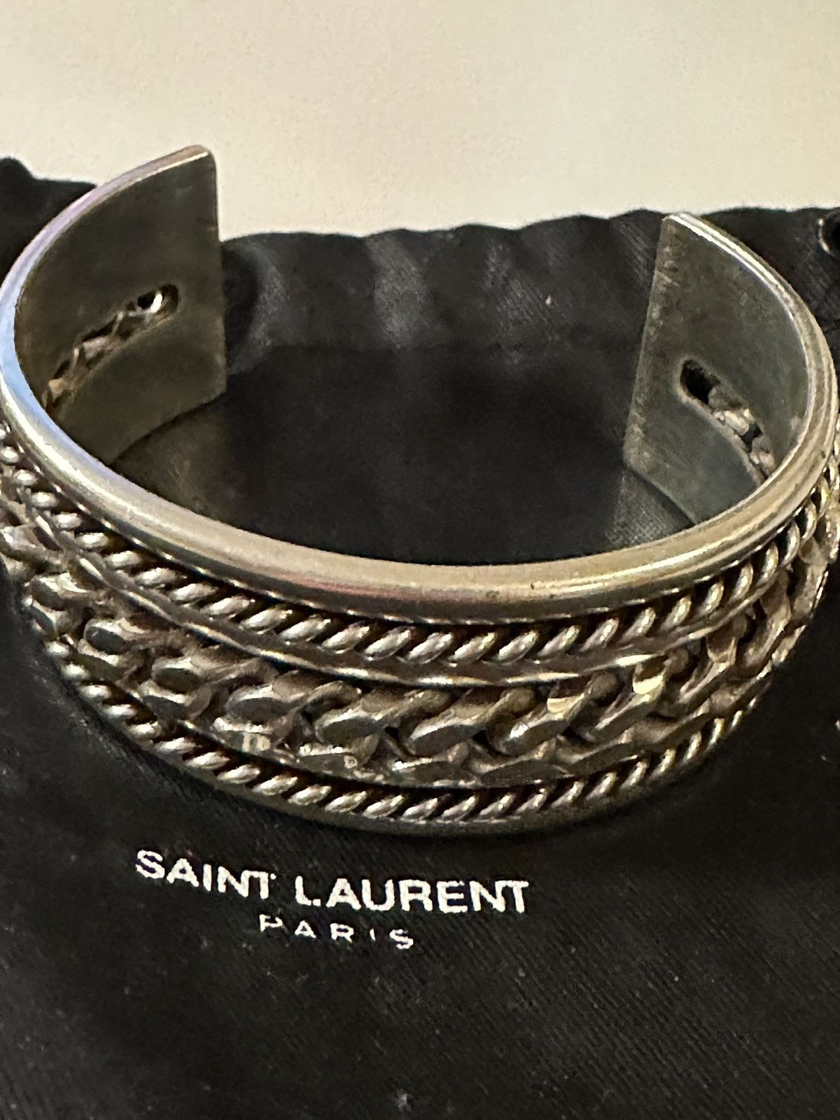 Saint Laurent Paris Saint Laurent ss15 psych rock silver bracelet Size ONE SIZE - 1 Thumbnail