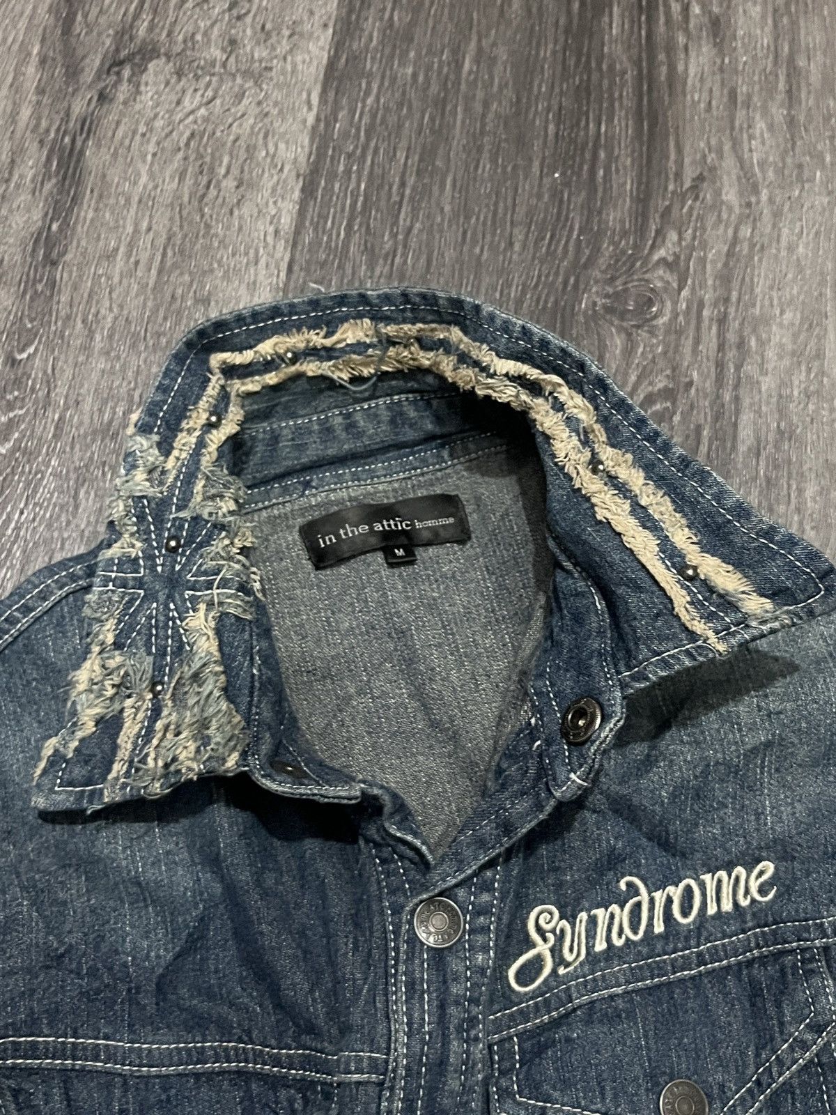Hysteric Glamour In The Attic Vkei Embroided Union Jack Collar Denim Shirt Size US M / EU 48-50 / 2 - 8 Thumbnail